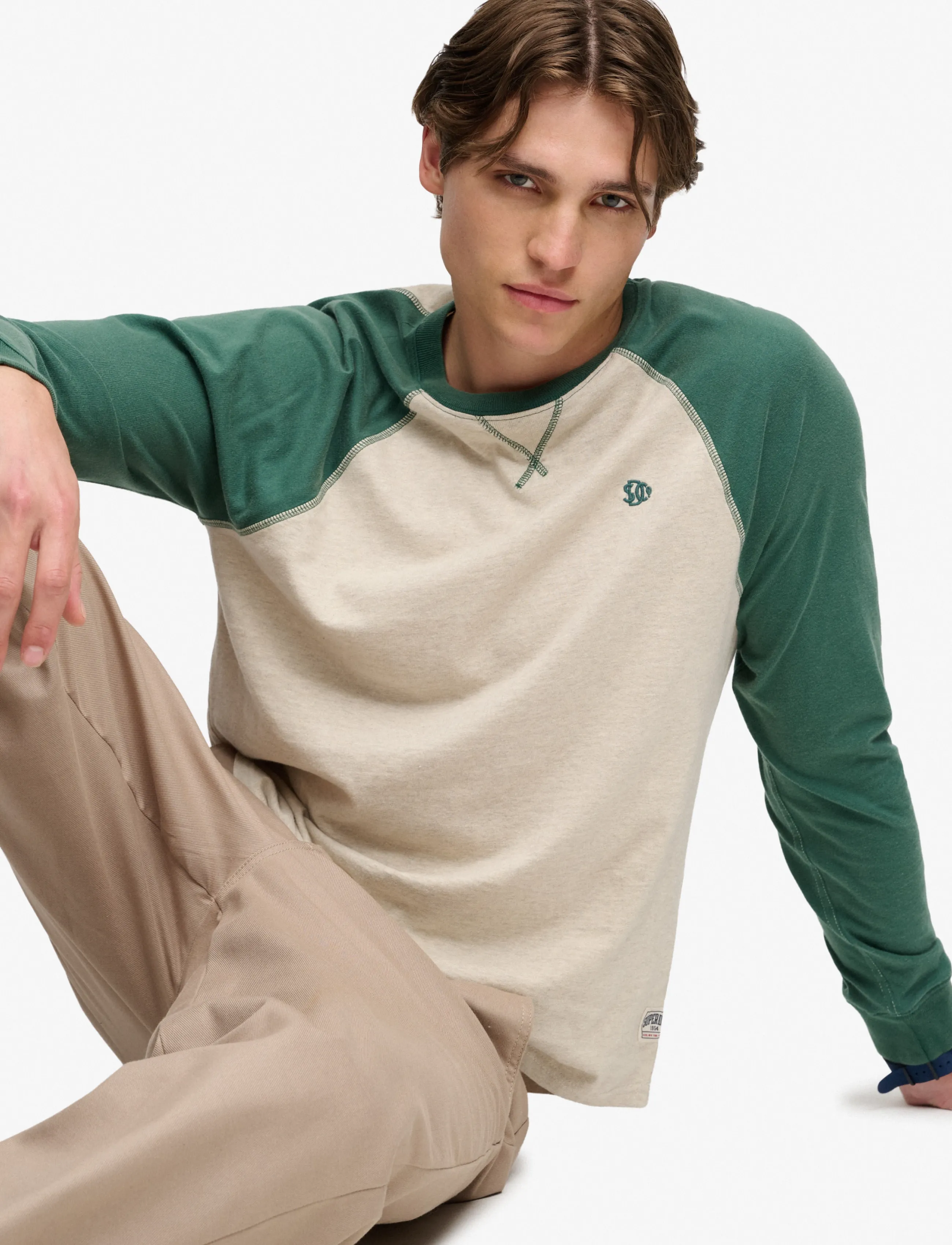 Superdry Vintage Athletic Baseball Top långärmade t-shirts herr – bild 4