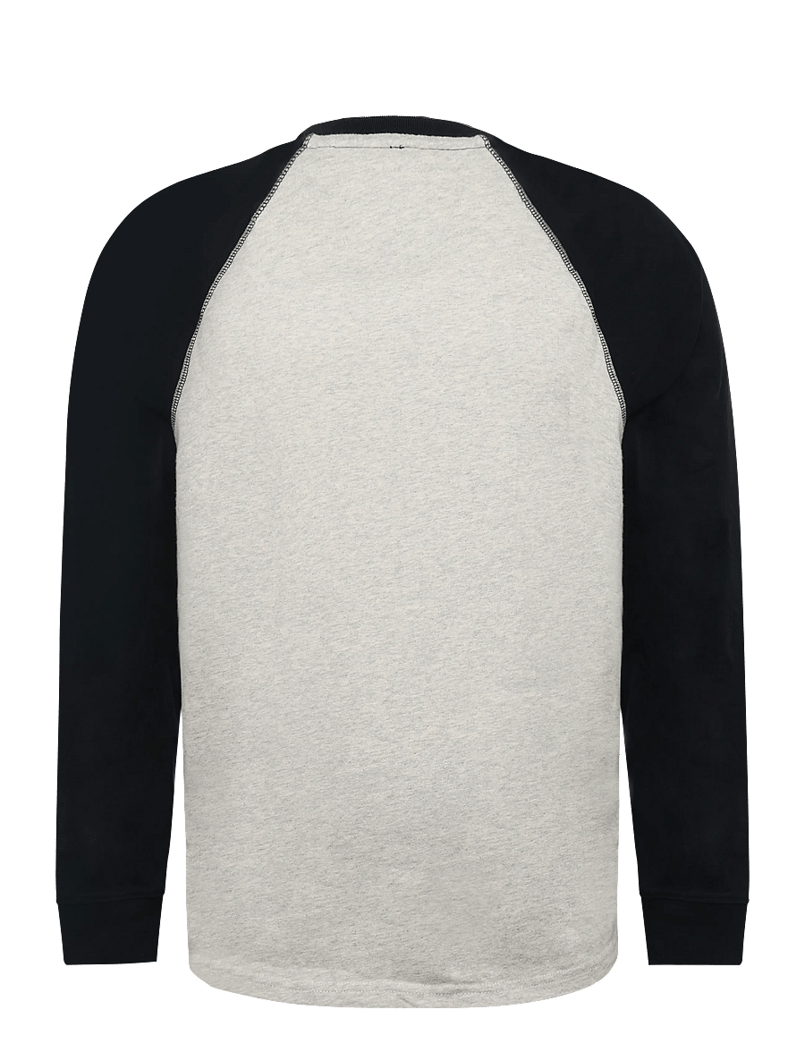 Superdry - VINTAGE ATHLETIC BASEBALL TOP - langærmede t-shirts - brooklyn grey marl/navy - 2
