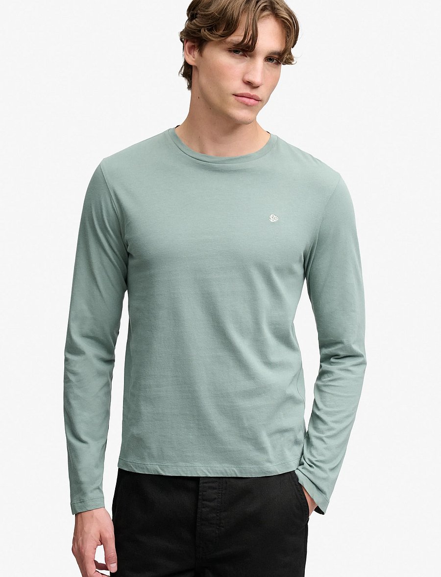 Superdry - CLASSIC ESSENTIAL SDCO TOP - langärmelige t-shirts - olive branch green - 0