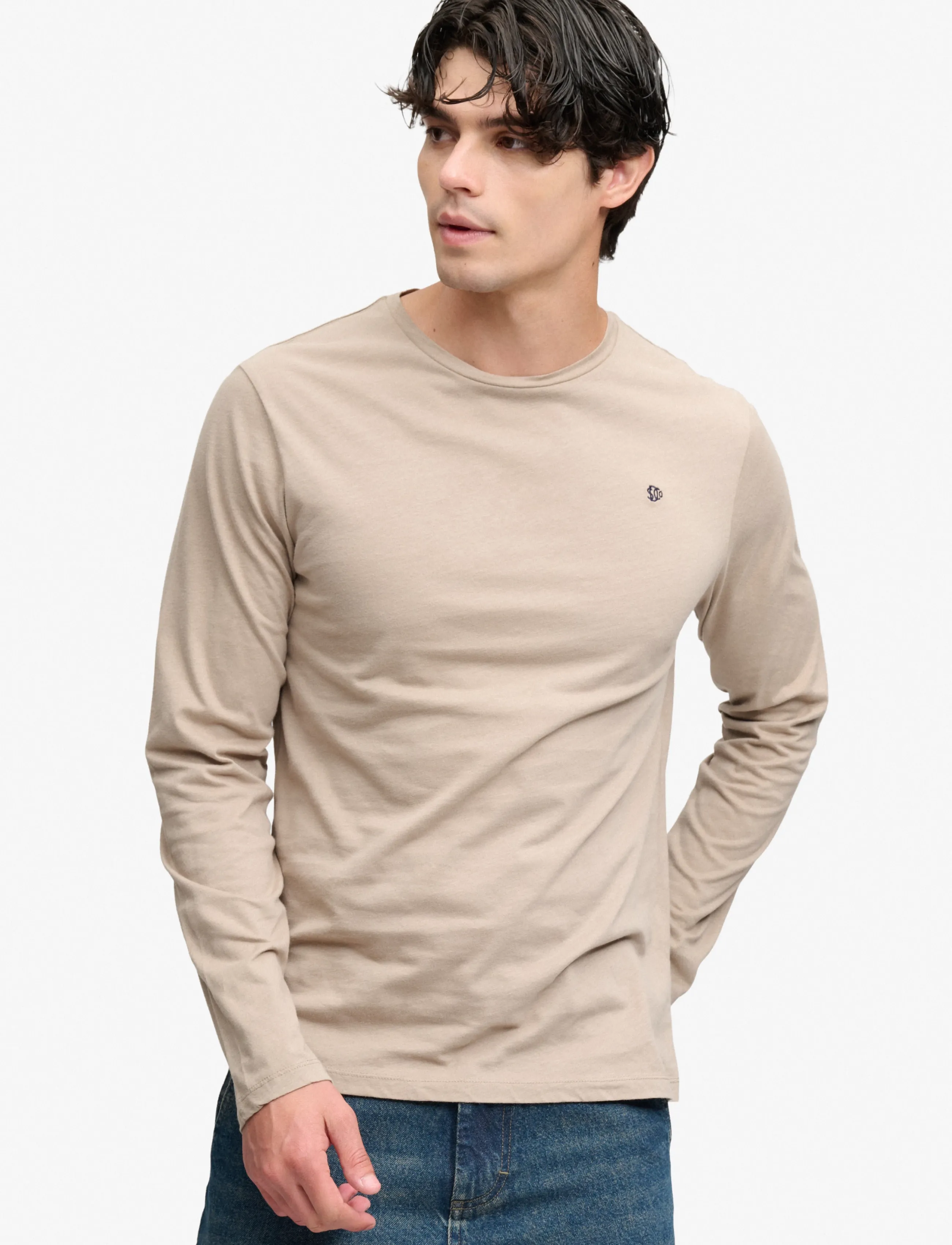 Superdry CLASSIC ESSENTIAL SDCO TOP - T-Shirts - WINTER TWIG BEIGE / beige