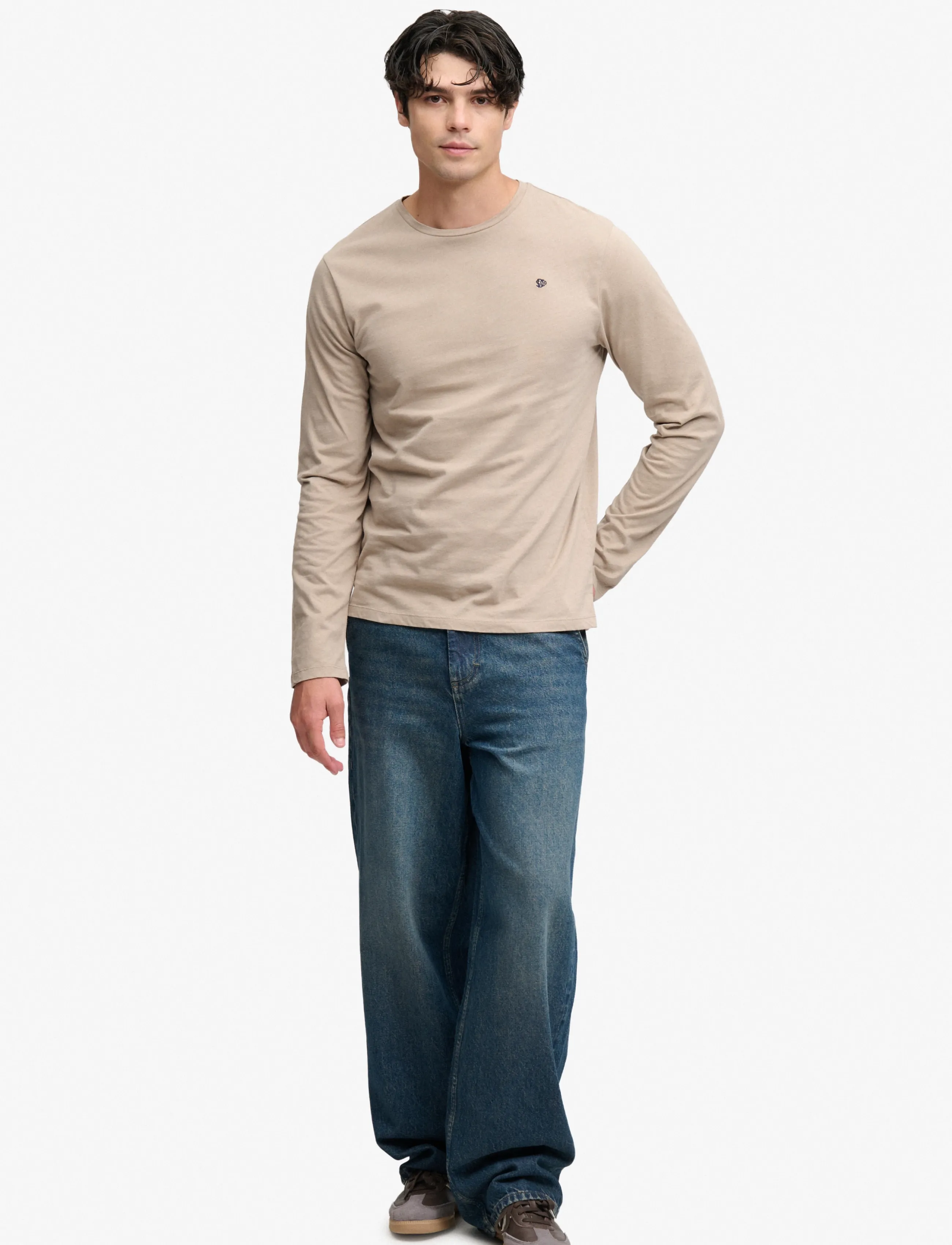 Superdry - CLASSIC ESSENTIAL SDCO TOP - langärmelige t-shirts - winter twig beige - 5