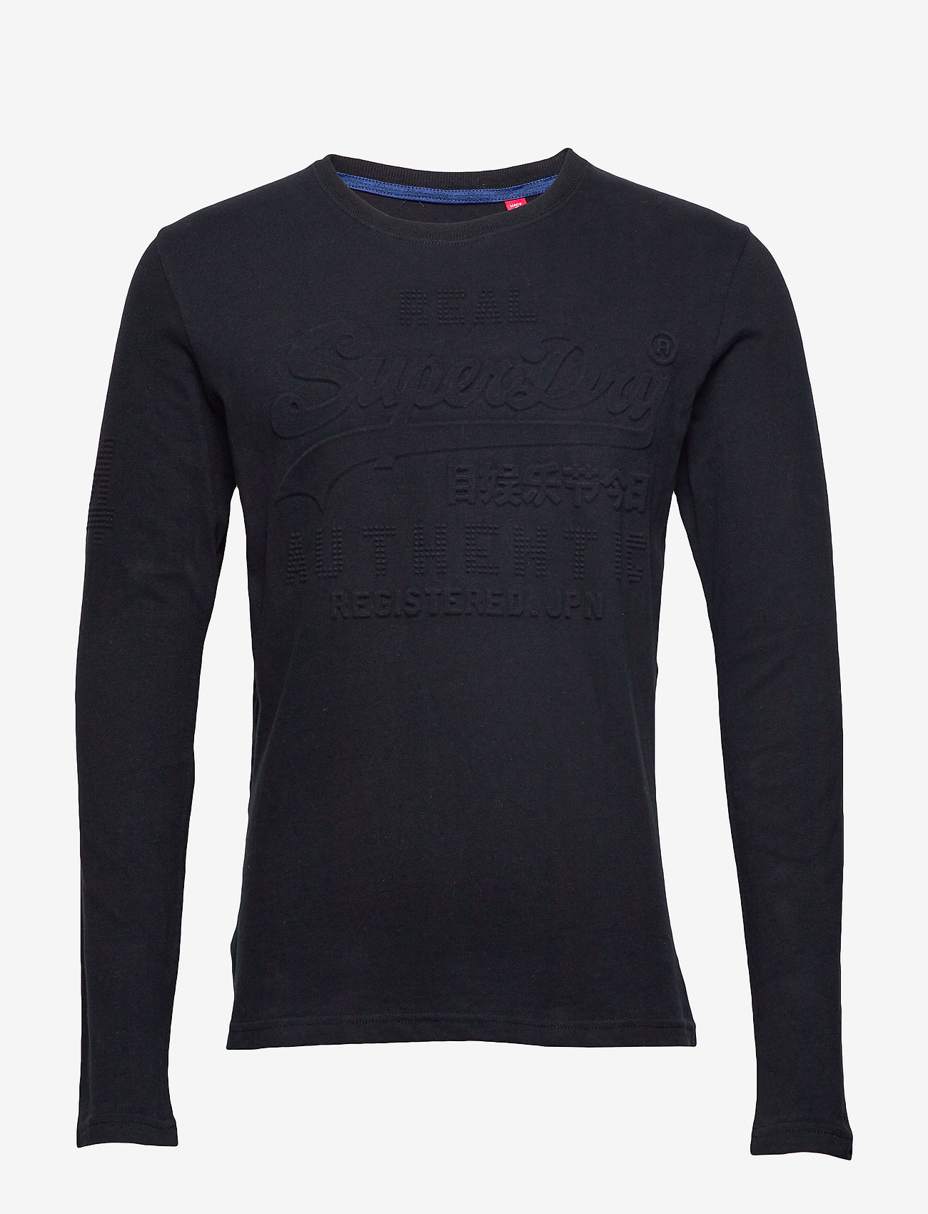 Superdry - VINTAGE AUTHENTC EMBSS L/S TEE - tin tab navy - 0