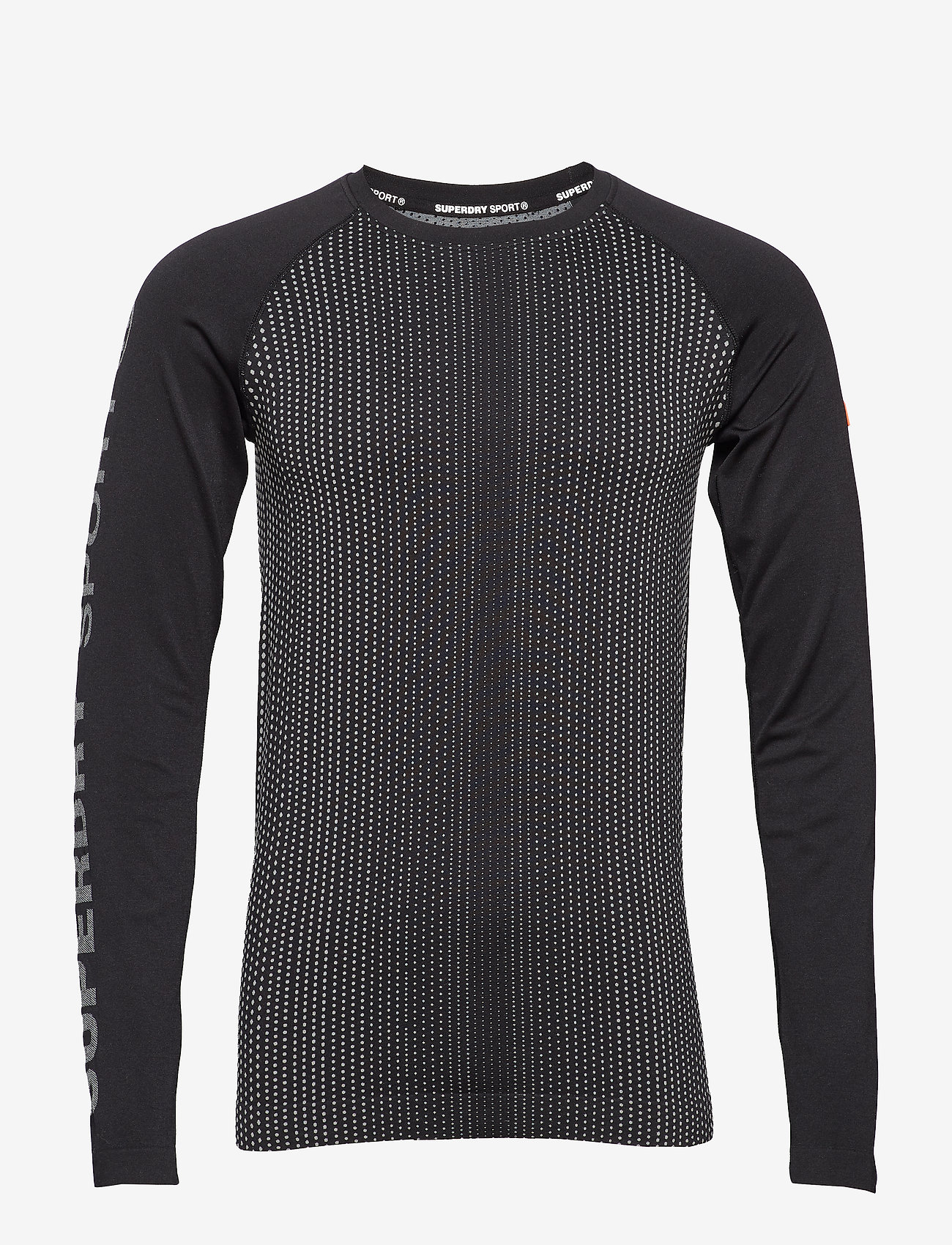 Superdry - SPORTS ATHLETIC RAGLAN LS TEE - black/grey grit - 0