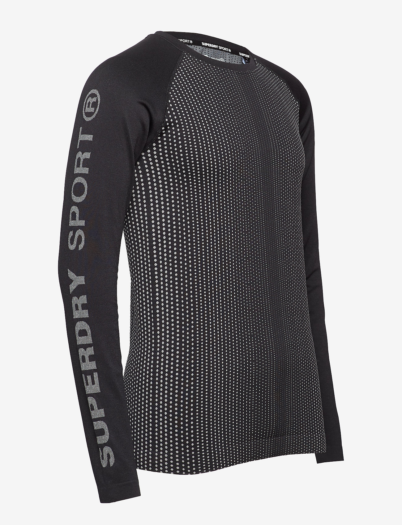 Superdry - SPORTS ATHLETIC RAGLAN LS TEE - black/grey grit - 3
