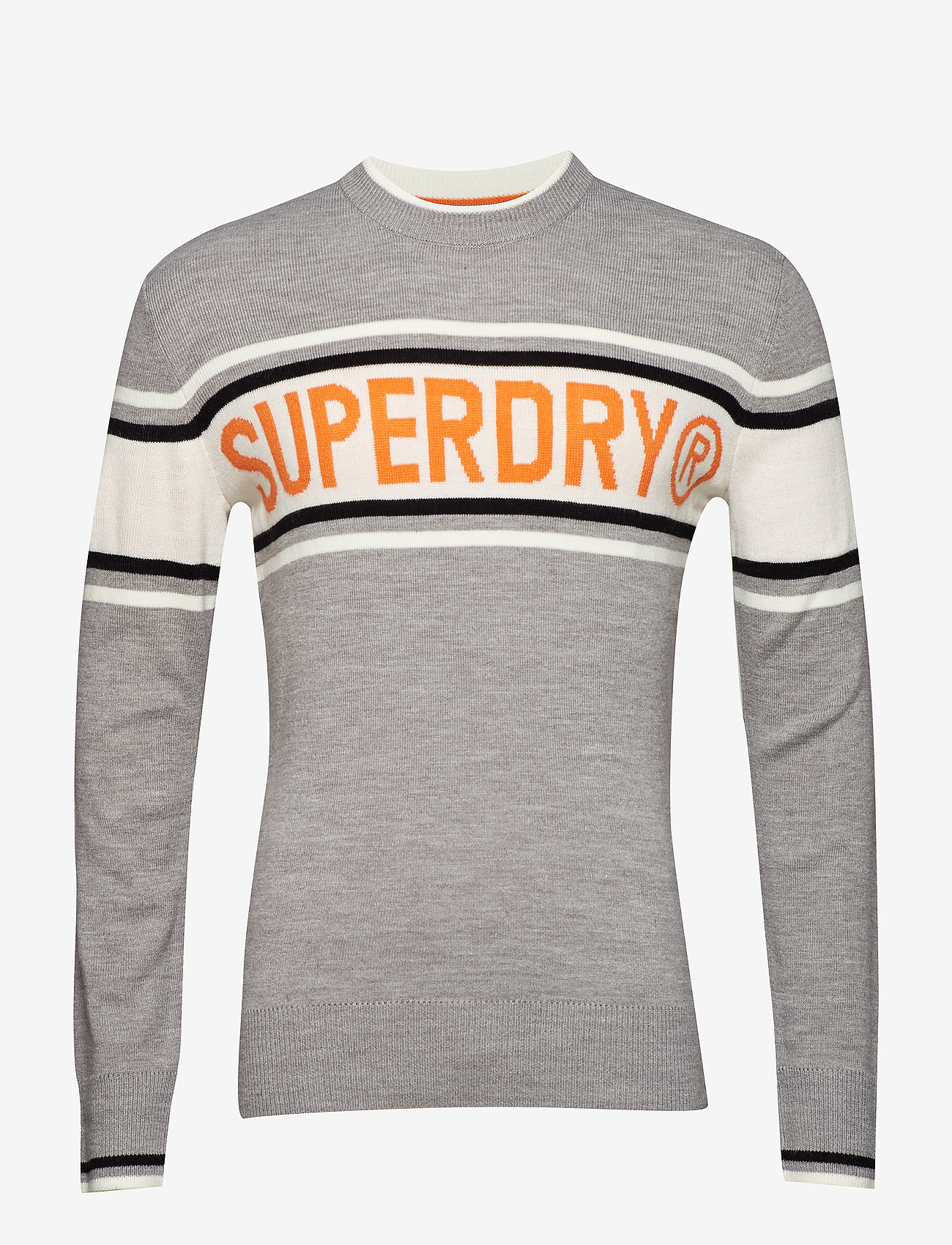 Superdry - OSLO RACER CREW - light grey marl/orange - 0