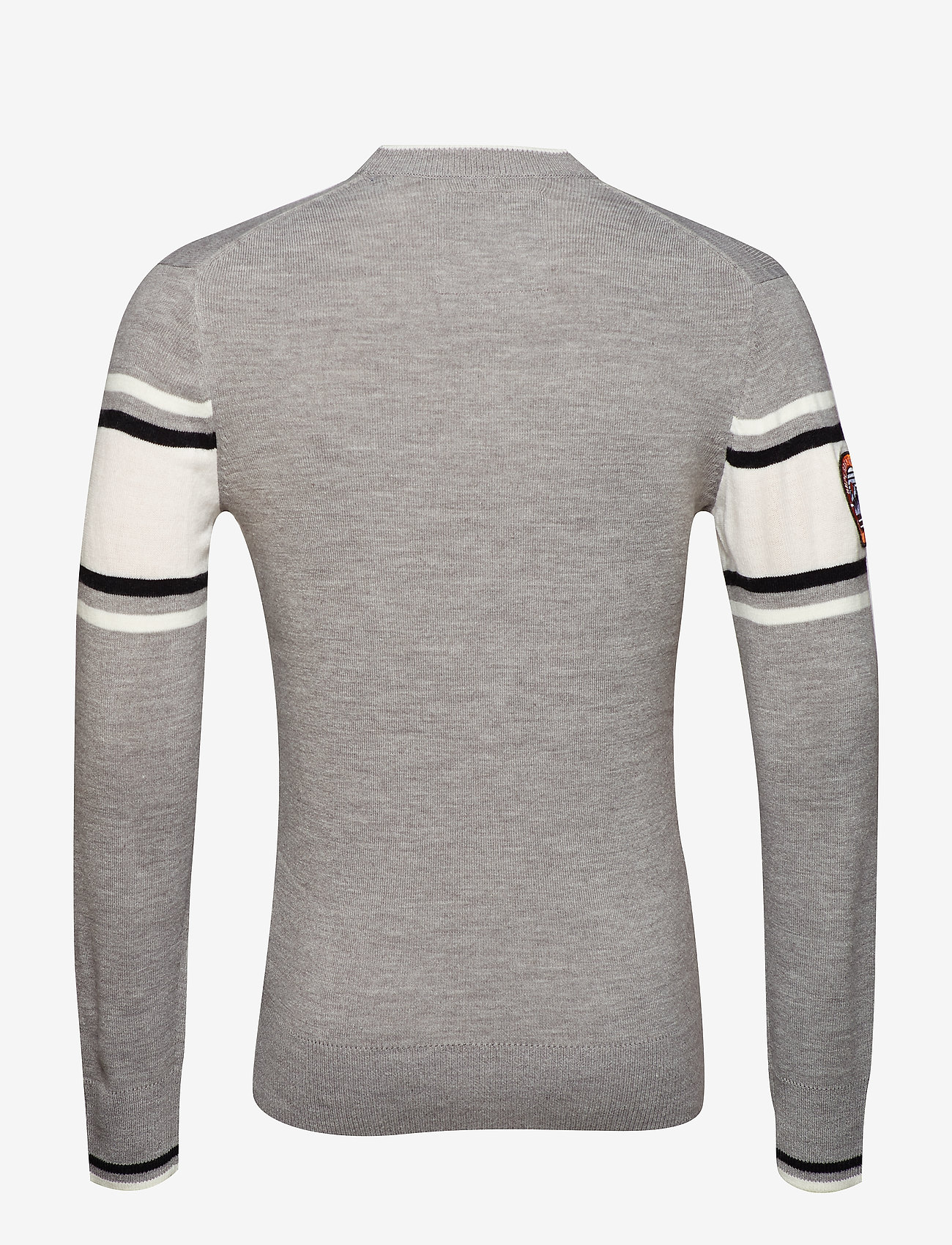 Superdry - OSLO RACER CREW - light grey marl/orange - 1