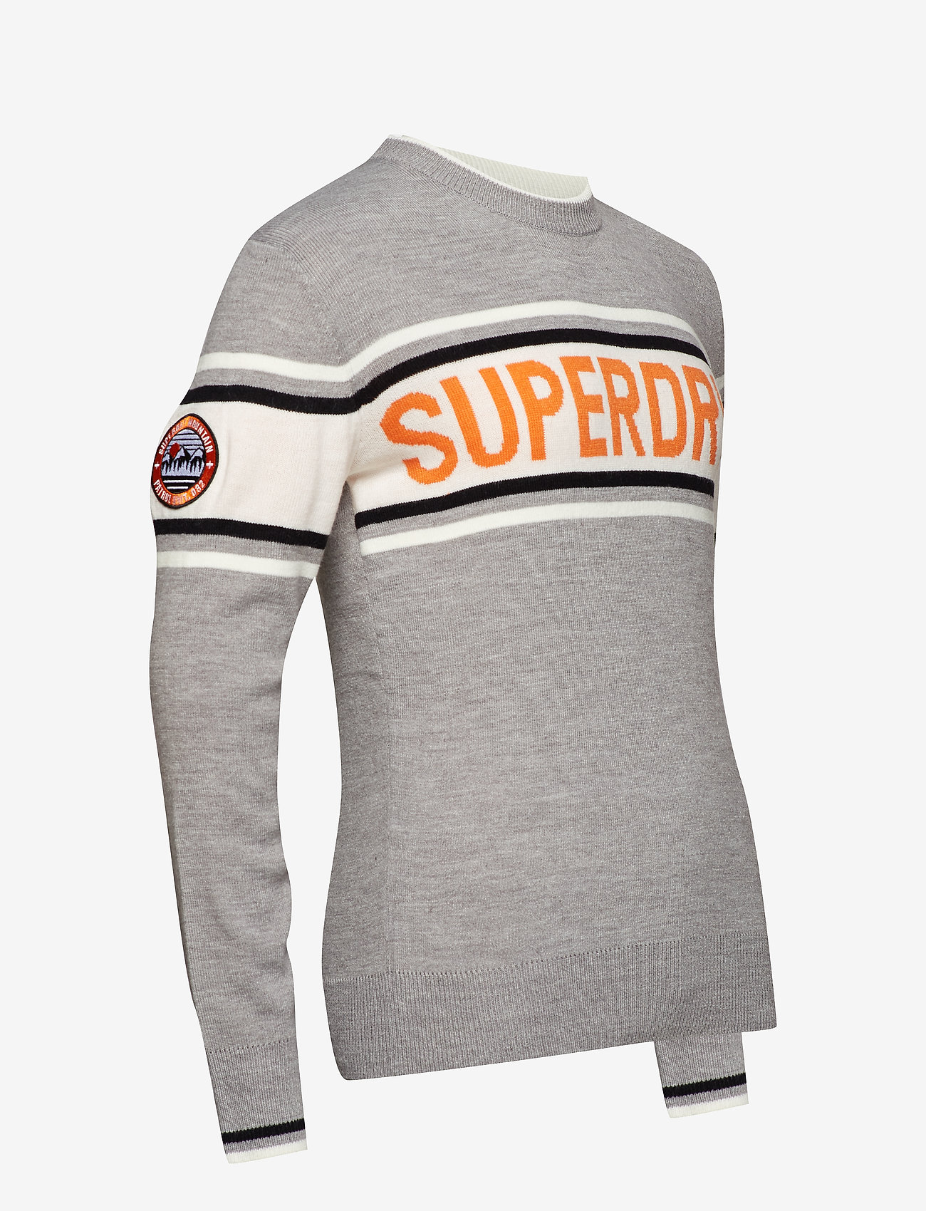 Superdry - OSLO RACER CREW - light grey marl/orange - 2