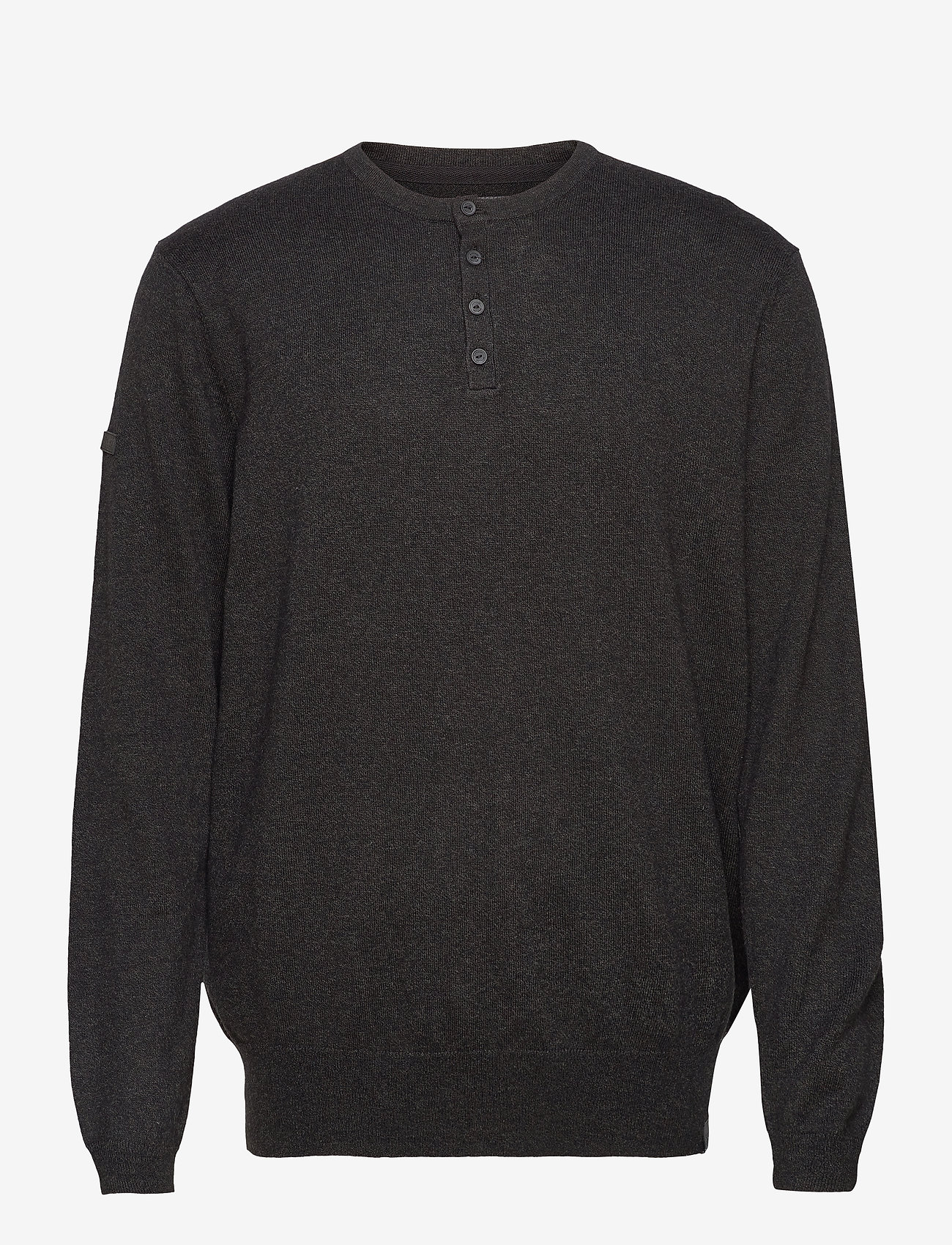 Superdry - ORANGE LABEL KNIT GRANDAD - charcoal/black twist - 0