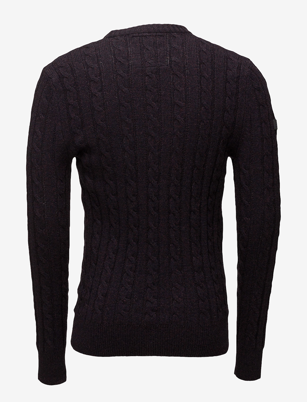 Superdry - HARLO CABLE CREW - dark port/ black twist - 1