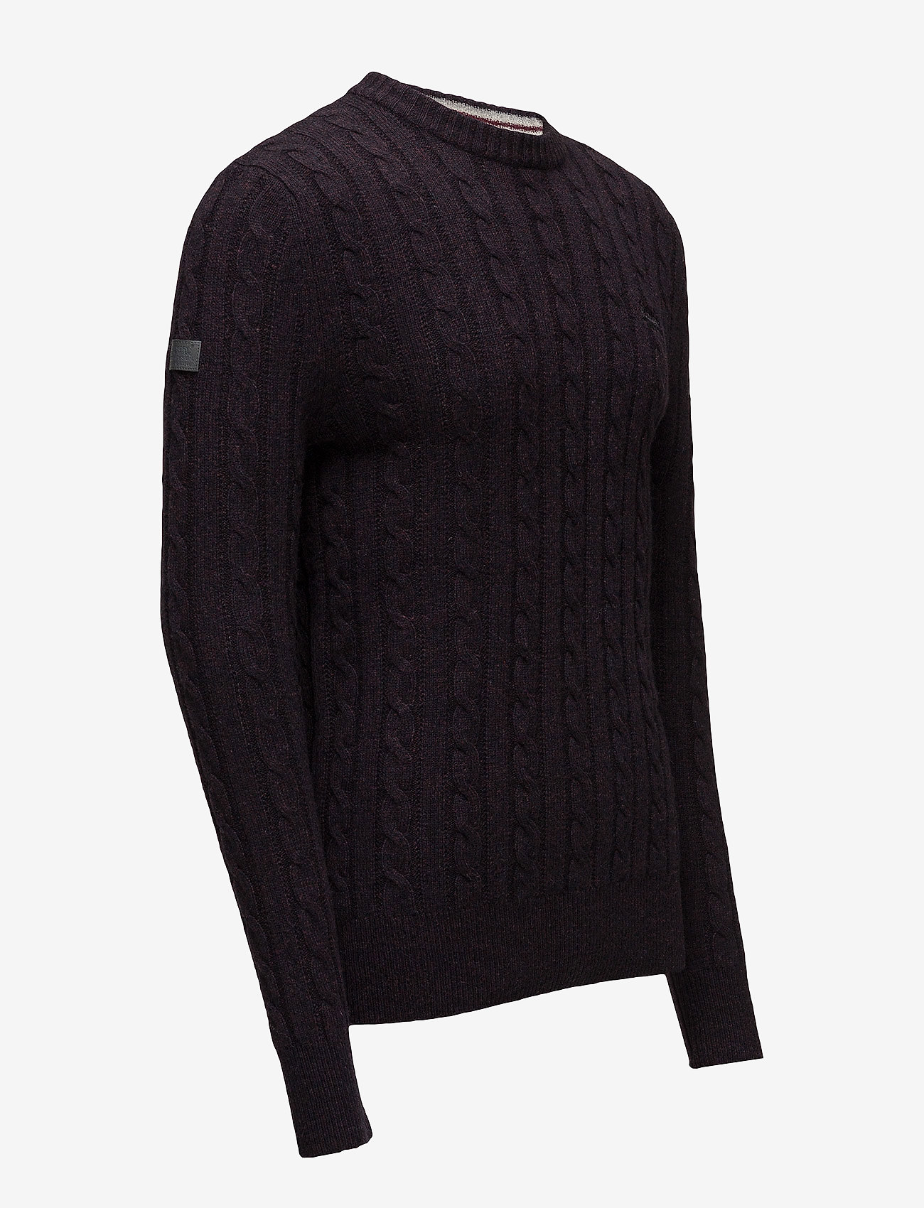 Superdry - HARLO CABLE CREW - dark port/ black twist - 2