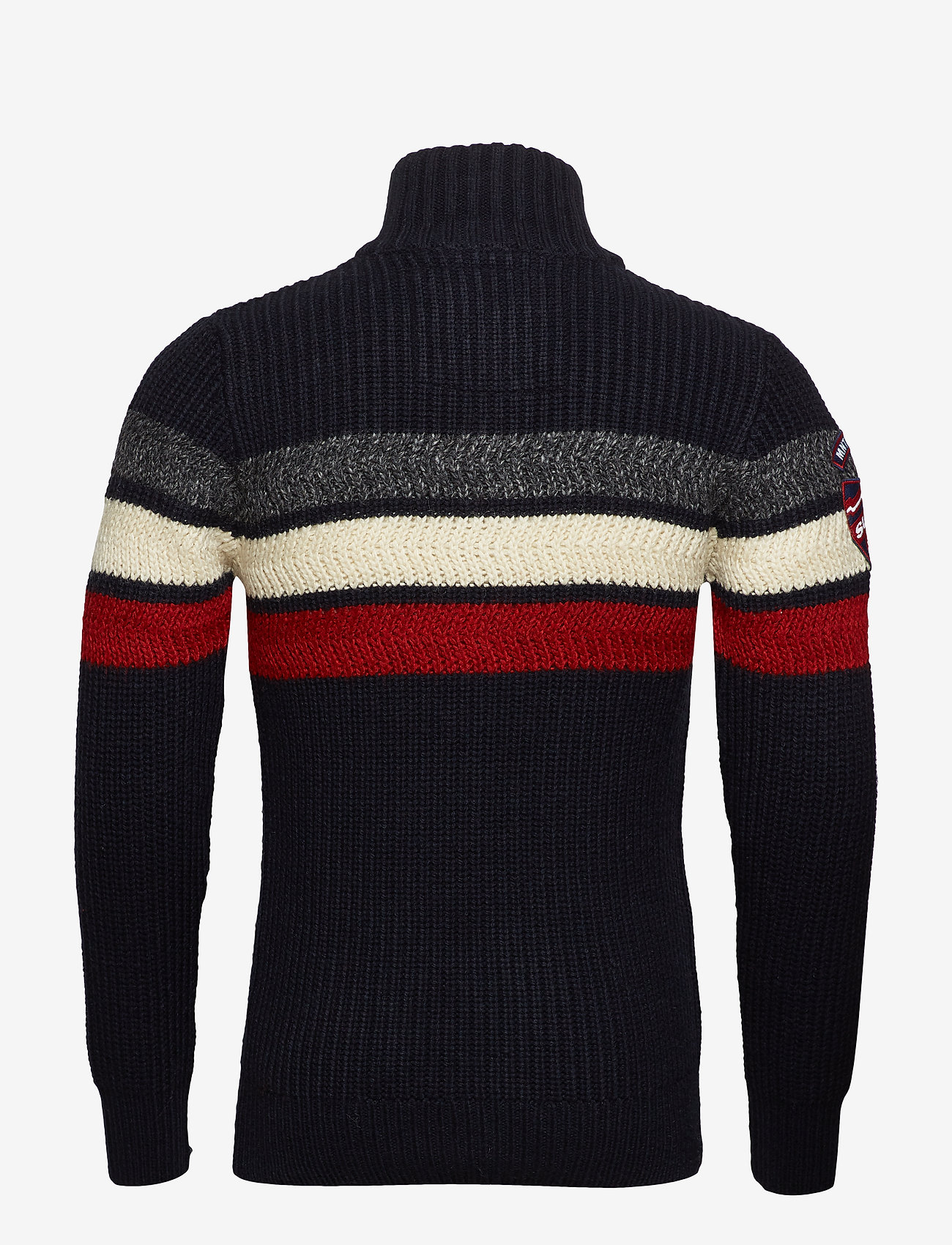 Superdry - SKI DOG HENLEY - drknvytwist/red/offwhte/grphte - 1