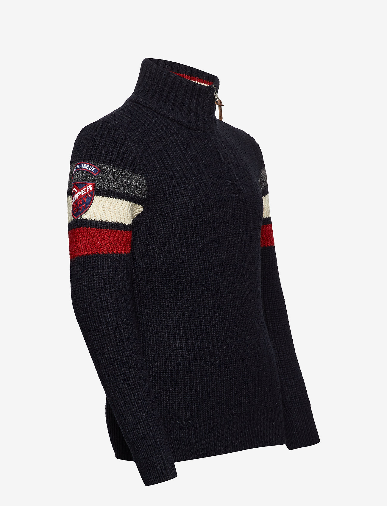 Superdry - SKI DOG HENLEY - drknvytwist/red/offwhte/grphte - 2
