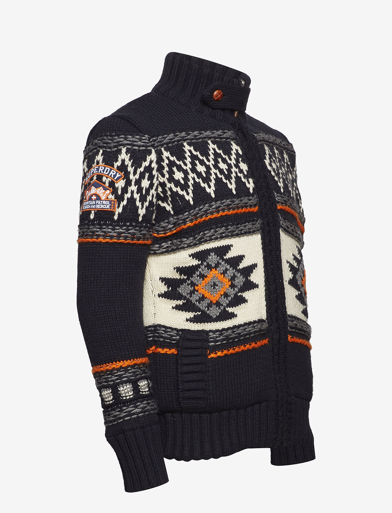 Superdry - SUPER BUFFALO CARDIGAN - dark navy/jaffa orange - 2