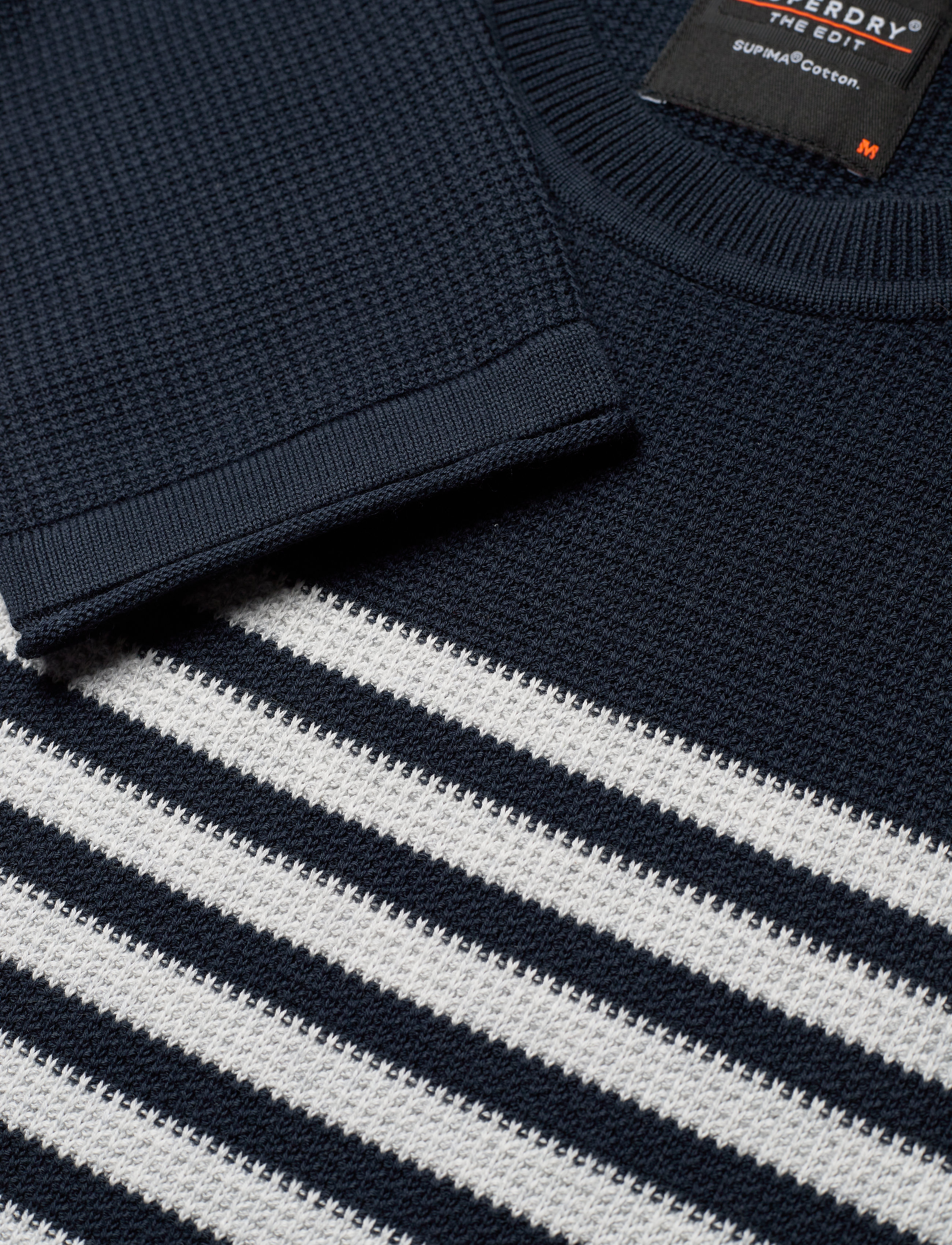 Superdry - EDIT SUPIMA BRETON CREW - carbon navy - 2