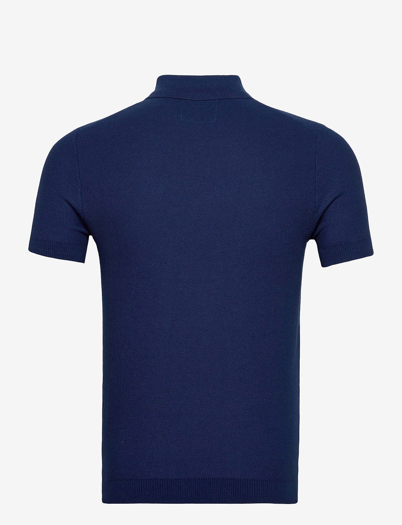Superdry - EDIT SUPIMA KNITTED POLO - pilot mid blue - 1