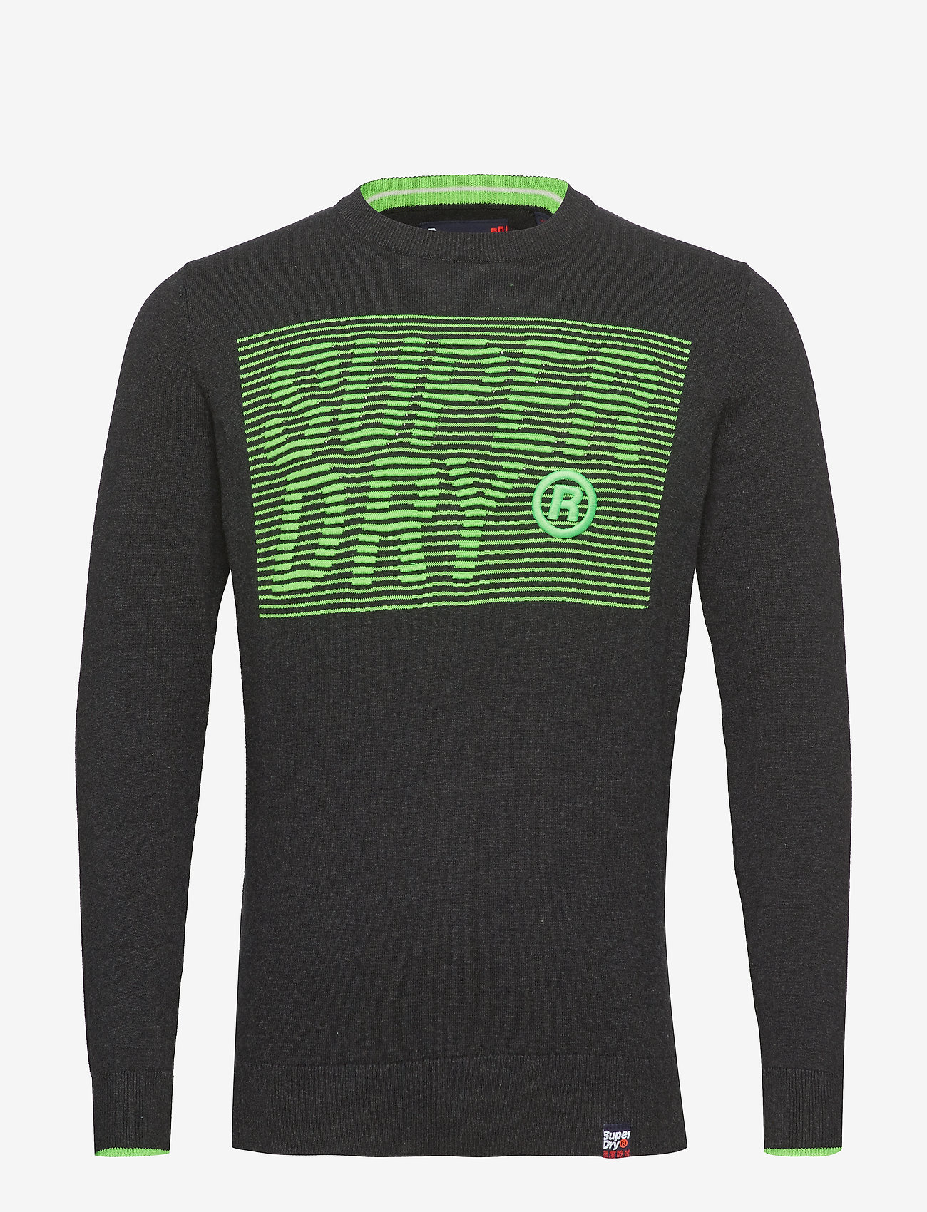 SUPERDRY SPEED LOGO CREW - DARK CHARCOAL