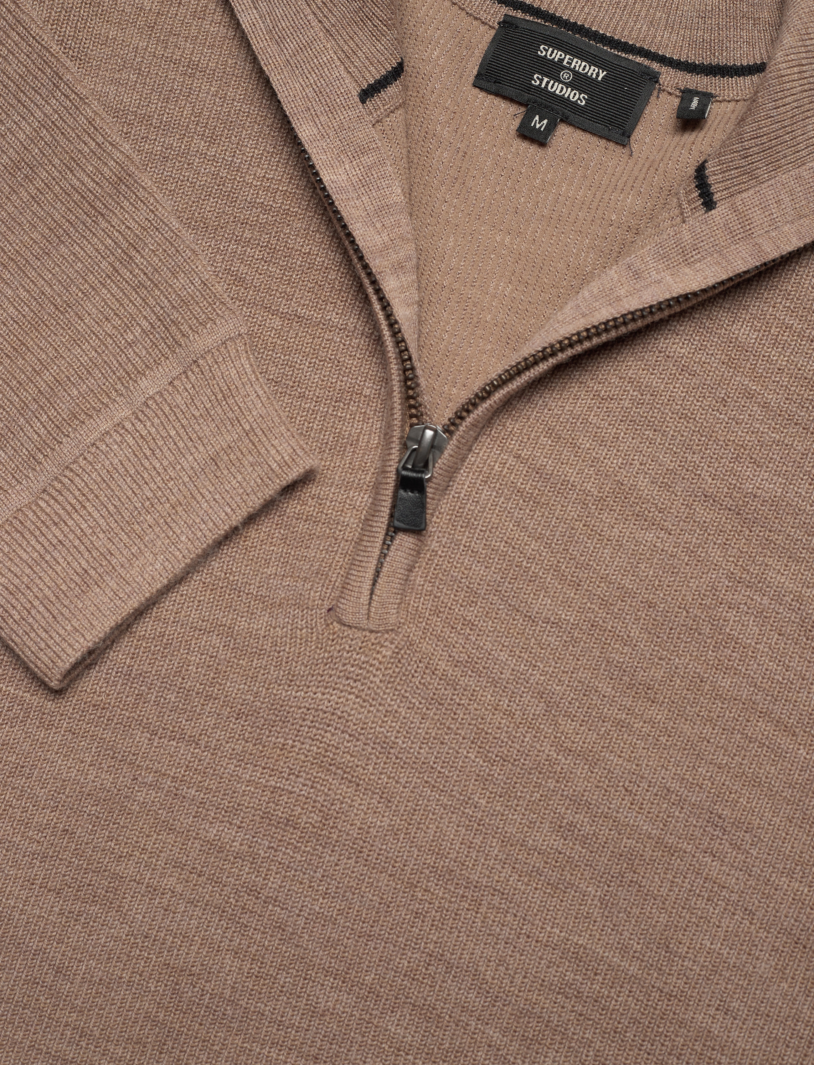 Superdry - STUDIOS MERINO HENLEY - camel marl - 2