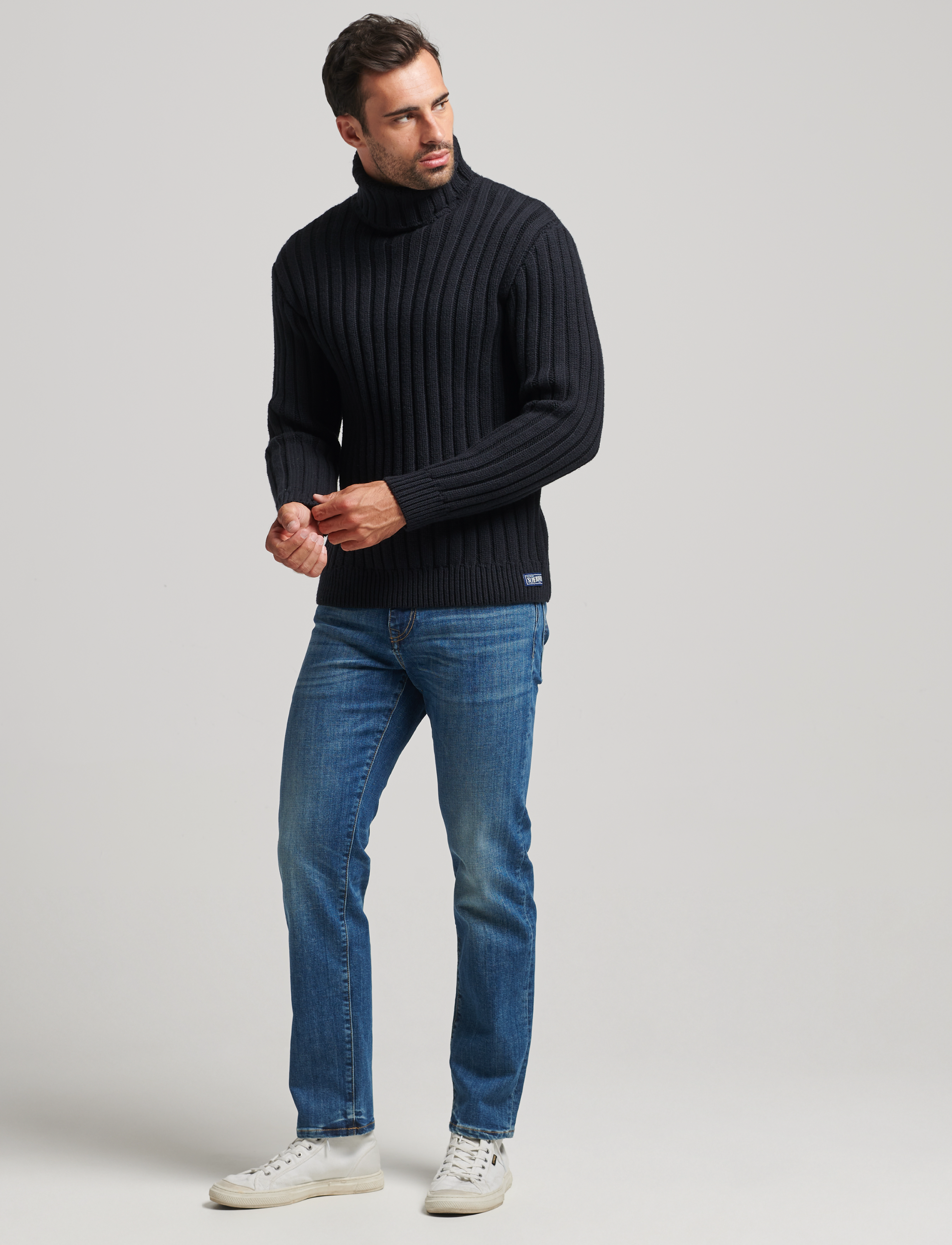 Superdry - VINTAGE ROLL NECK - jet black - 3
