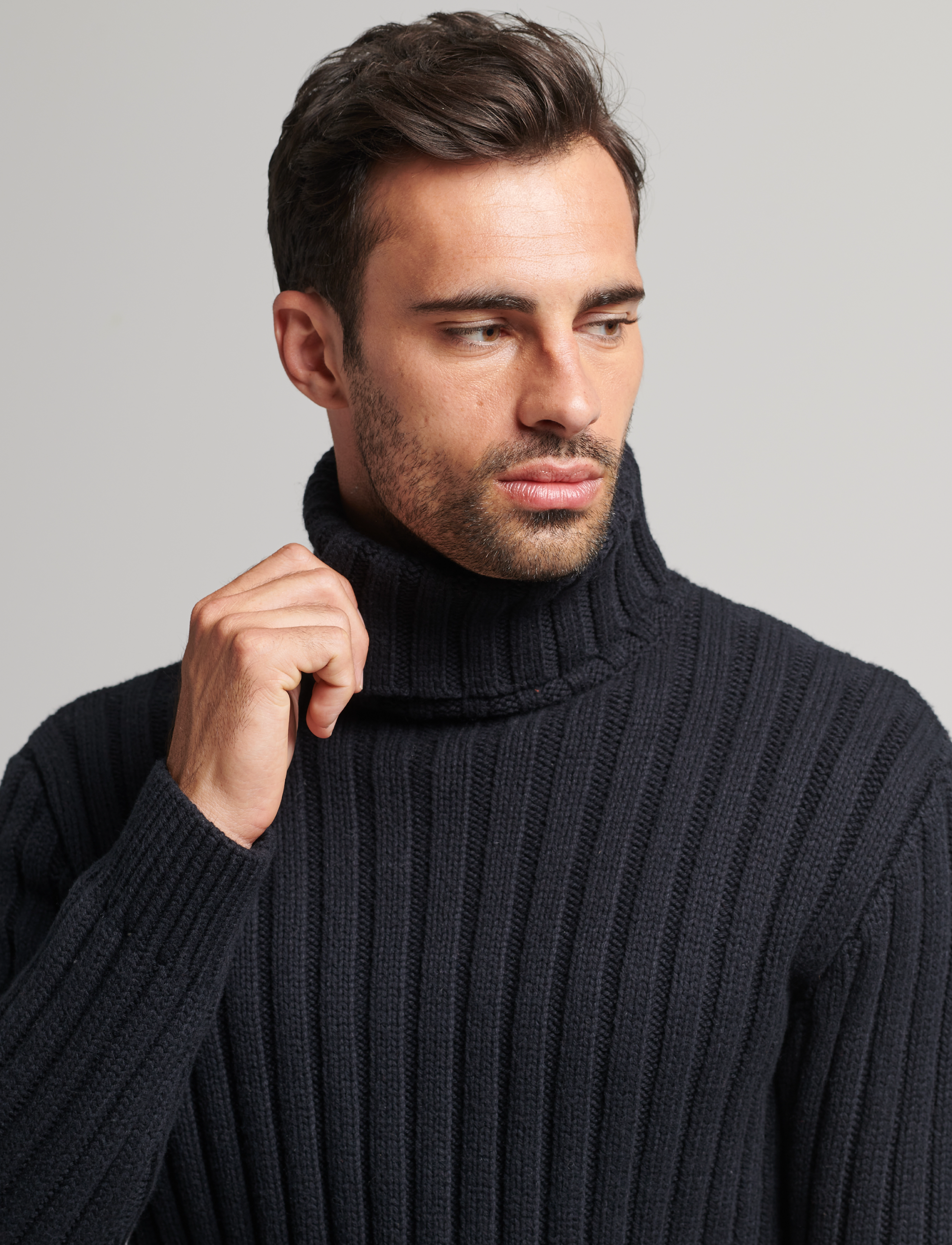Superdry - VINTAGE ROLL NECK - jet black - 4