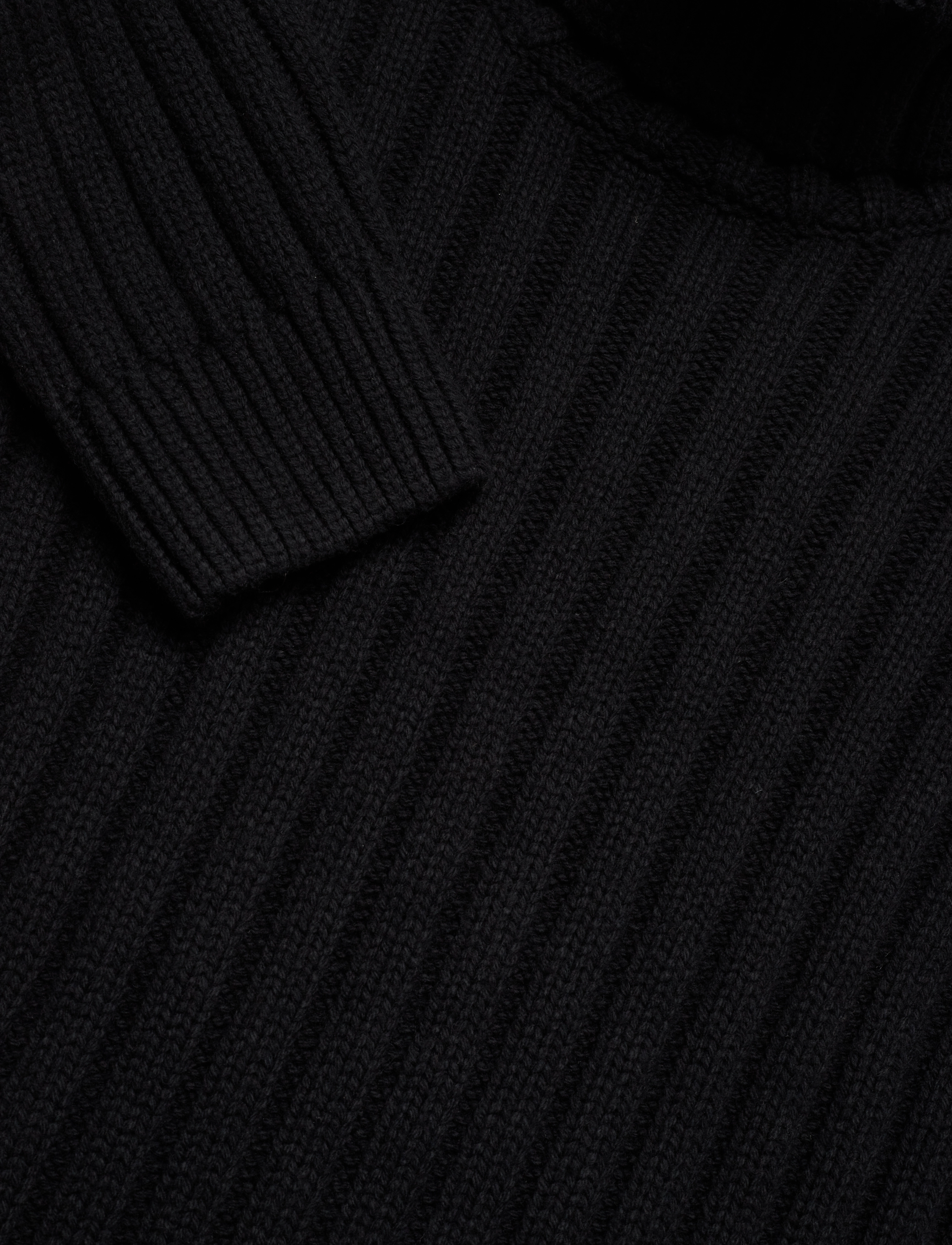 Superdry - VINTAGE ROLL NECK - jet black - 5