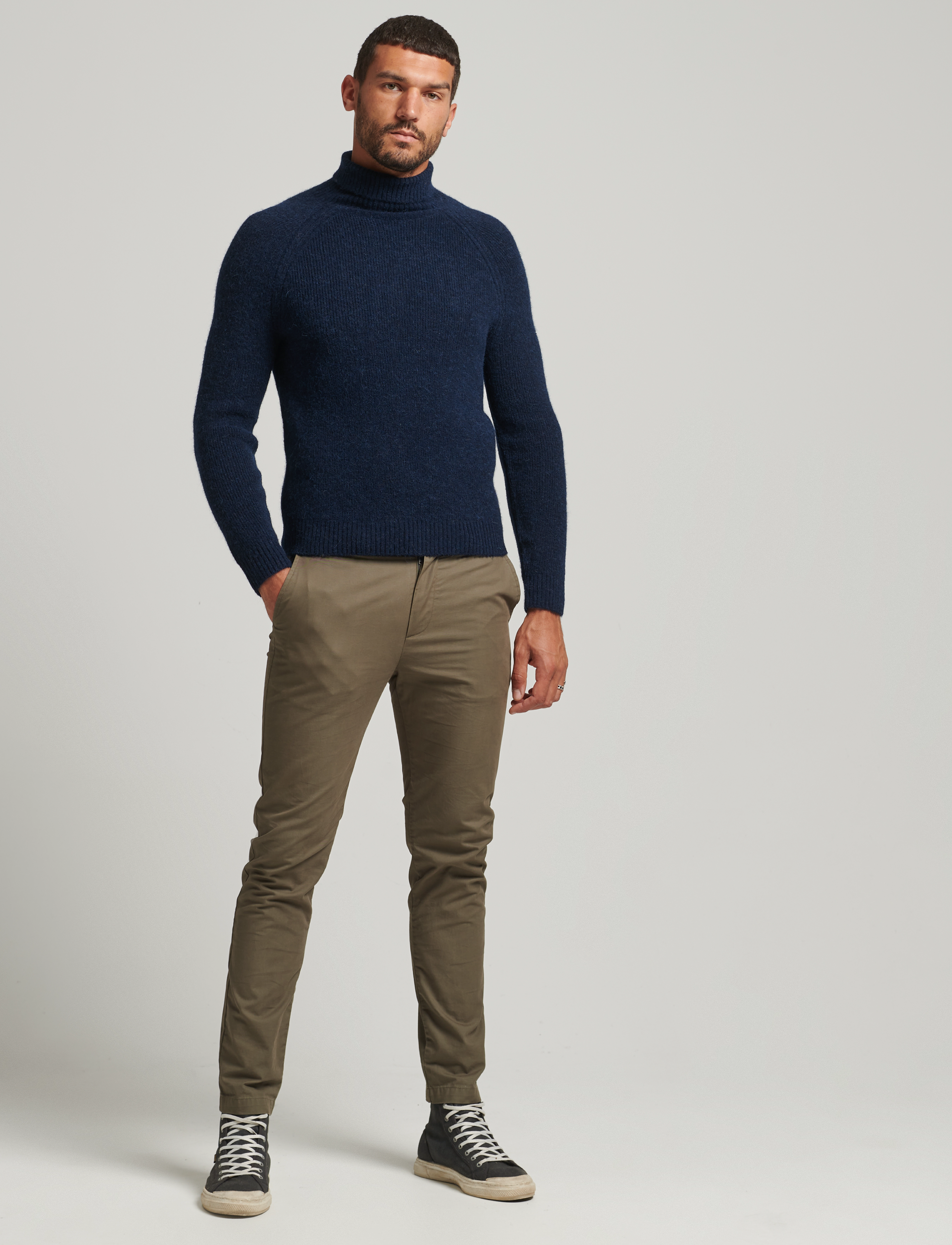 Superdry - STUDIOS CHUNKY ROLL NECK - eclipse navy - 3