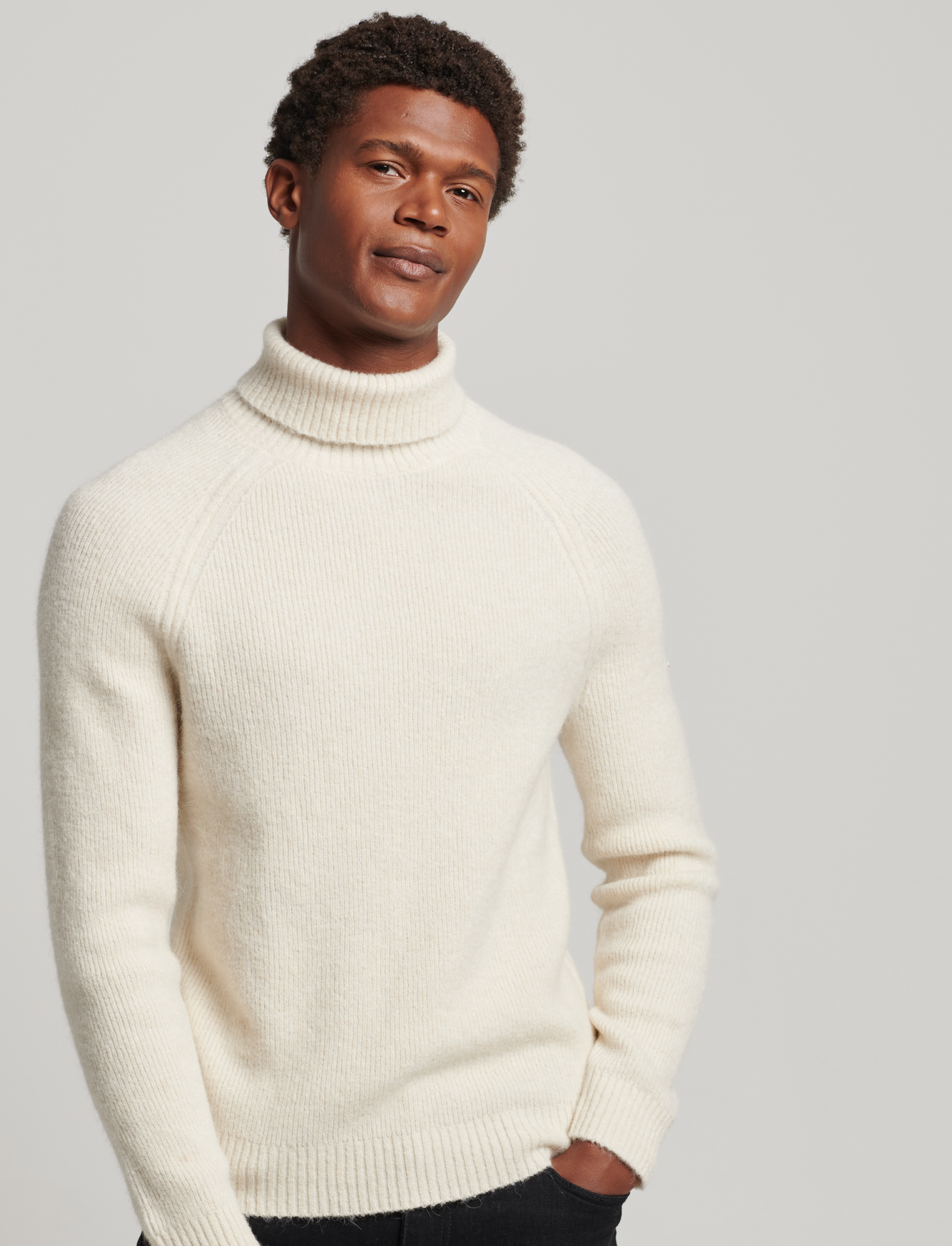 Superdry - STUDIOS CHUNKY ROLL NECK - nimbus cloud - 2