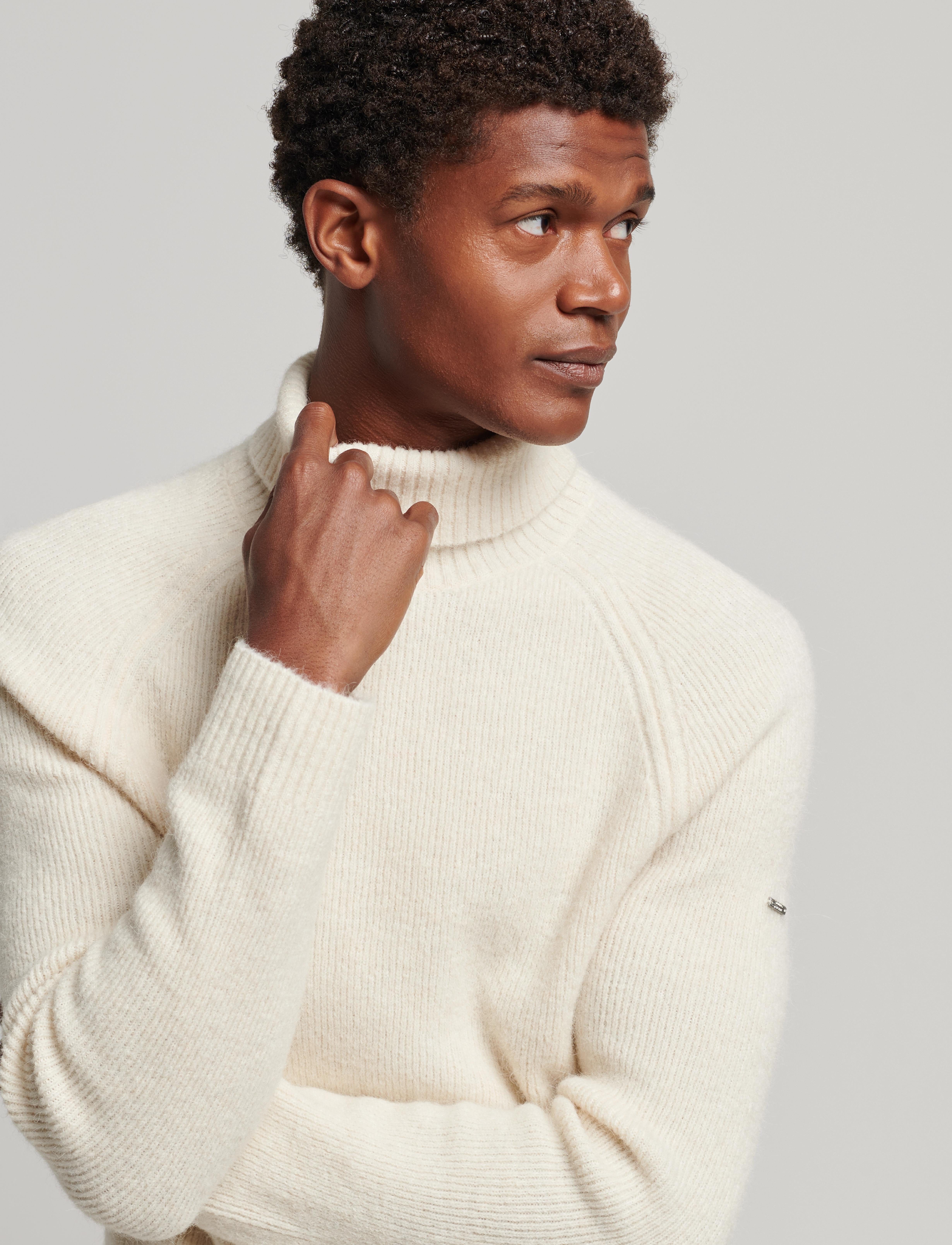 Superdry - STUDIOS CHUNKY ROLL NECK - nimbus cloud - 4