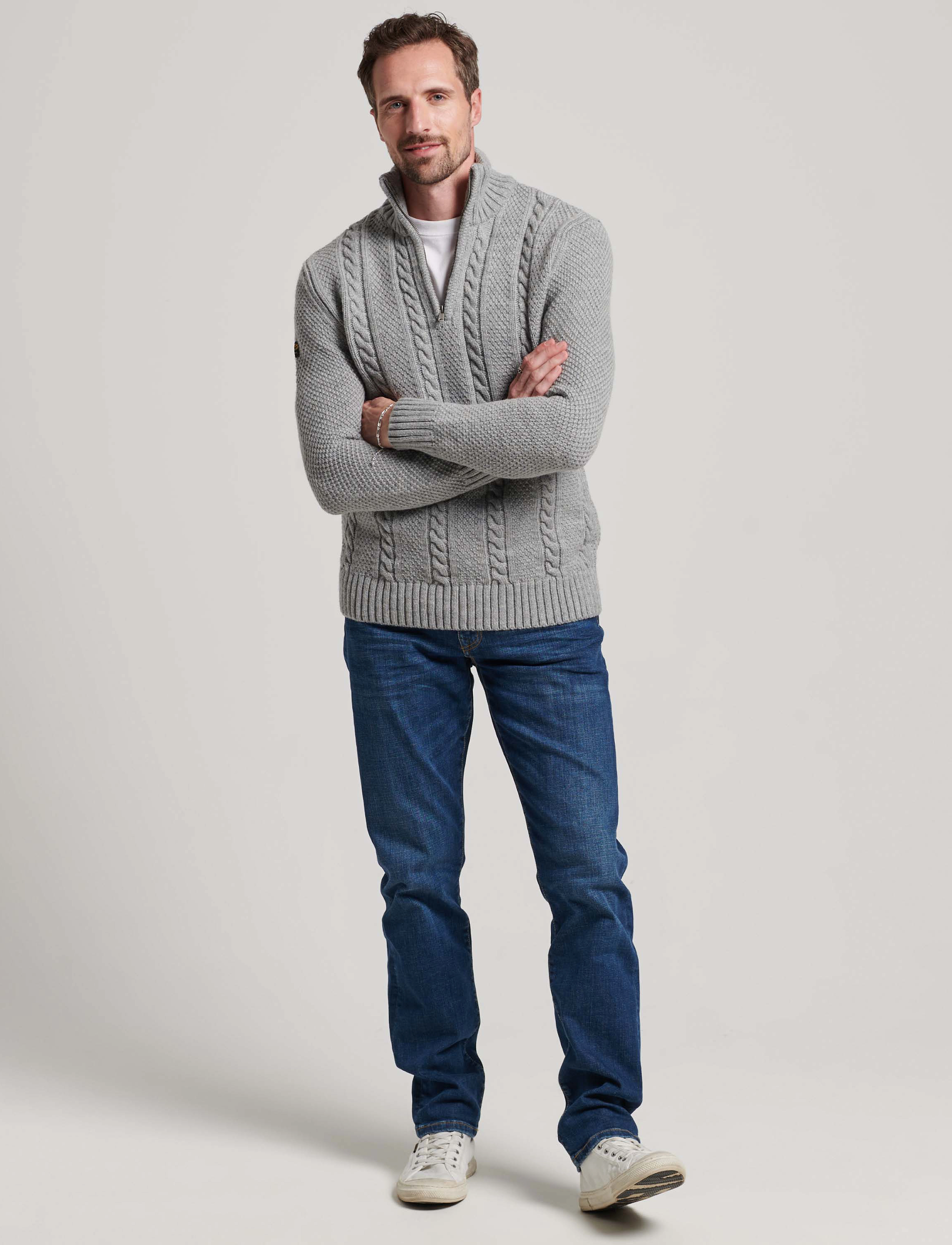 Superdry - VINTAGE JACOB HENLEY - mid grey - 3