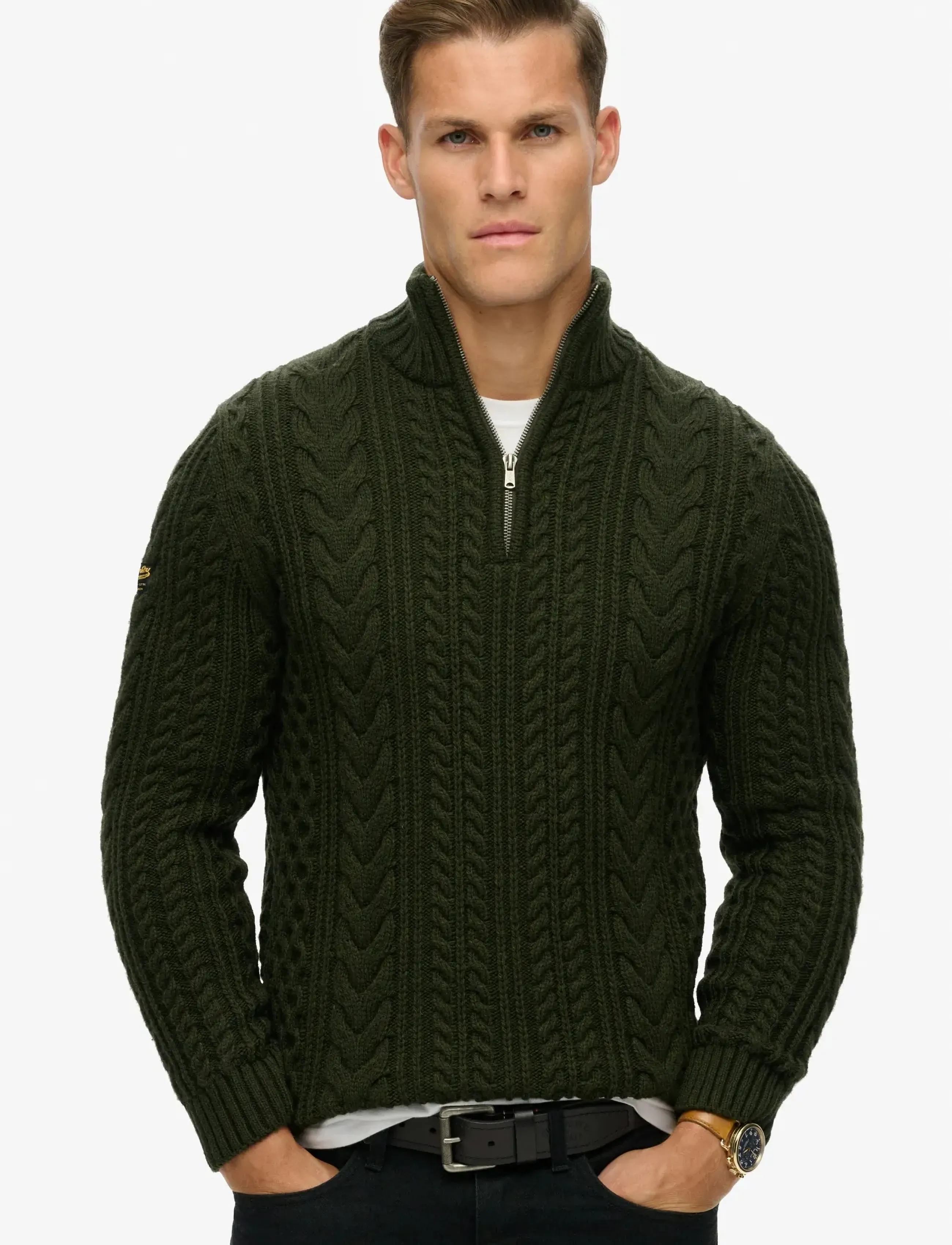 Superdry - VINTAGE JACOB HENLEY - surplus goods olive - 0