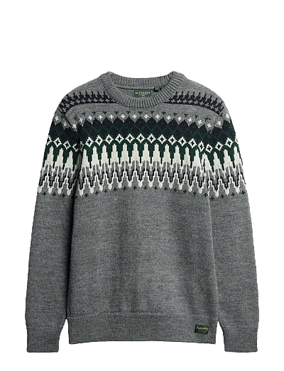 Fairisle Knit Crew Jumper - Rund Hals