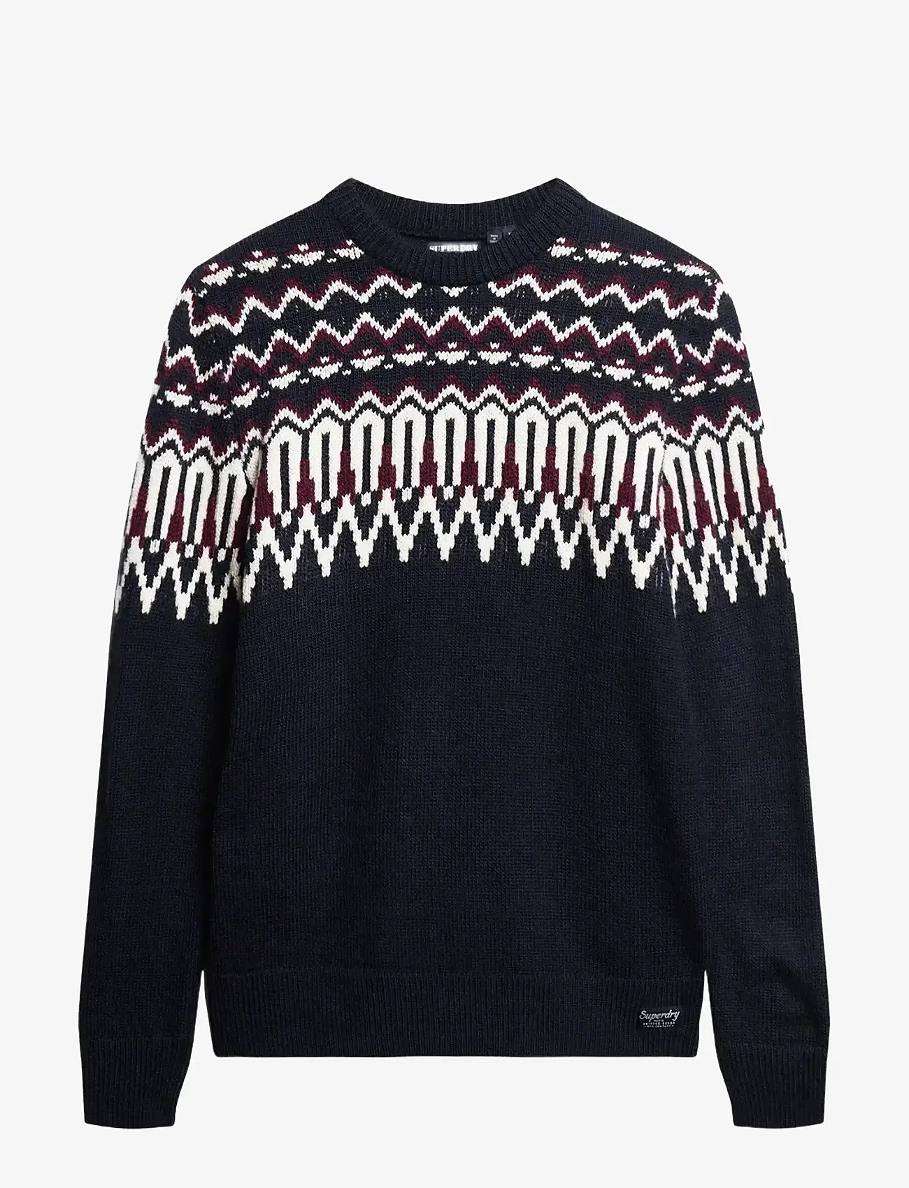 Superdry - FAIRISLE KNIT CREW JUMPER - rund hals - navy multi - 1