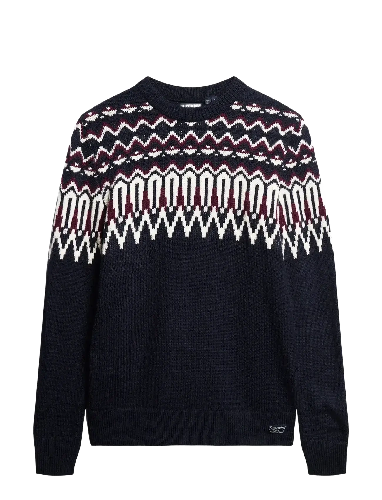 Superdry FAIRISLE KNIT CREW JUMPER - Tavalised kudumid - NAVY MULTI / navy