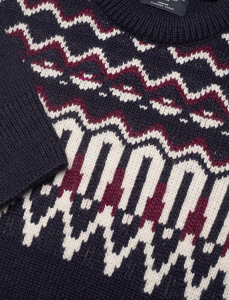Superdry - FAIRISLE KNIT CREW JUMPER - rund hals - navy multi - 5
