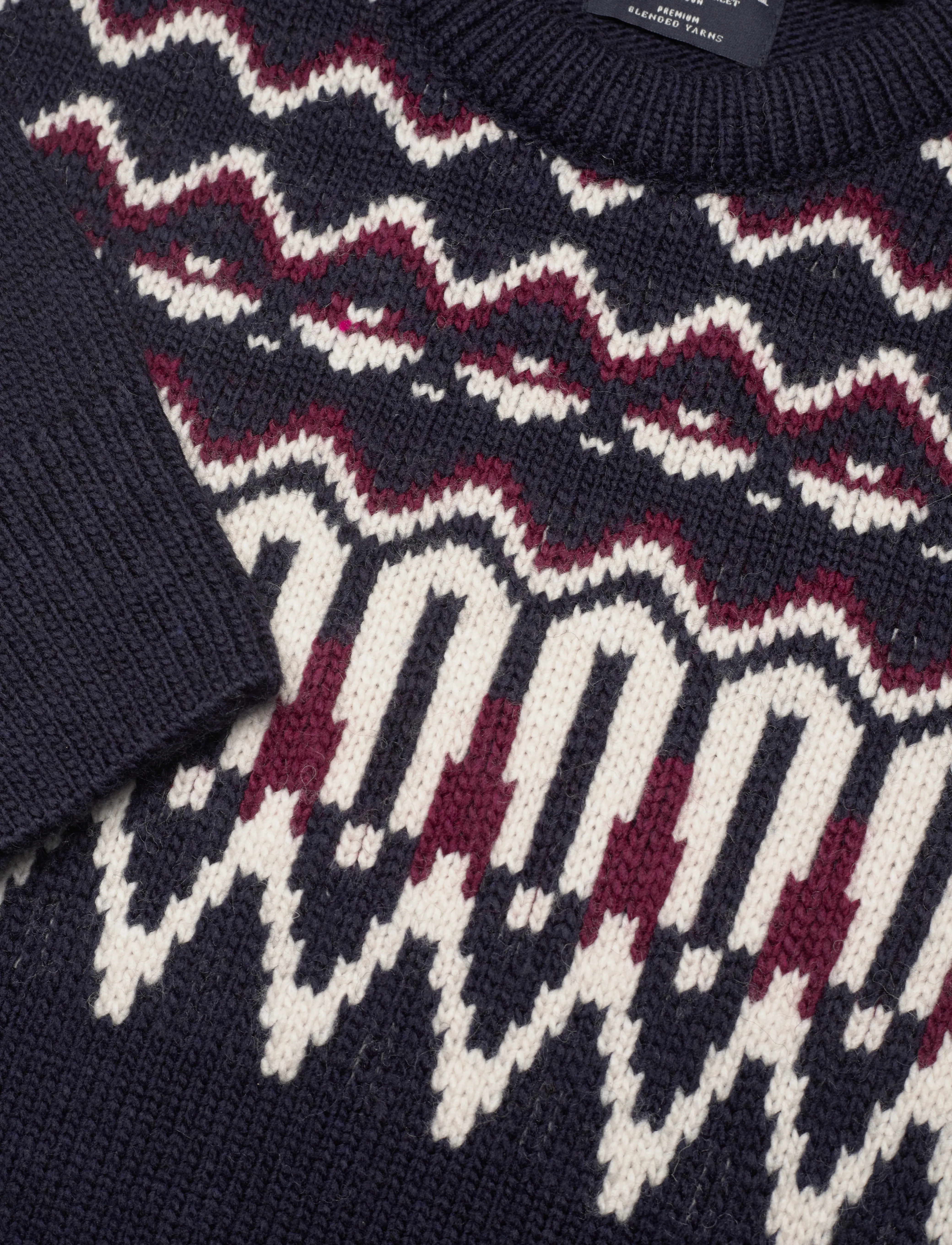 Superdry - FAIRISLE KNIT CREW JUMPER - rundhalsad - navy multi - 5