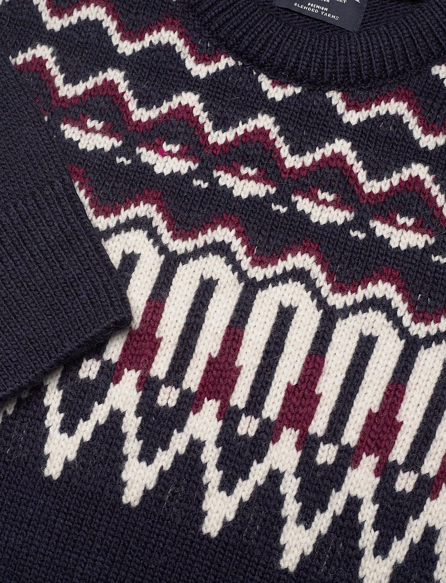 Superdry - FAIRISLE KNIT CREW JUMPER - rundhalsad - navy multi - 5
