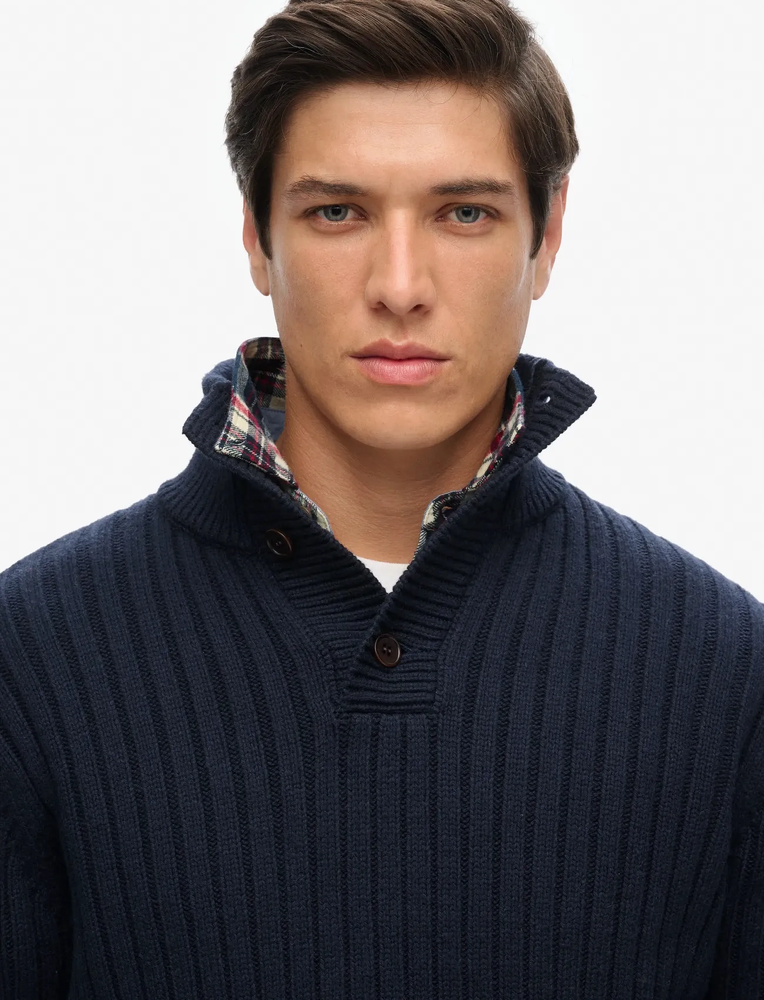 Superdry - VINTAGE RIBBED HENLEY - herren - eclipse navy - 3