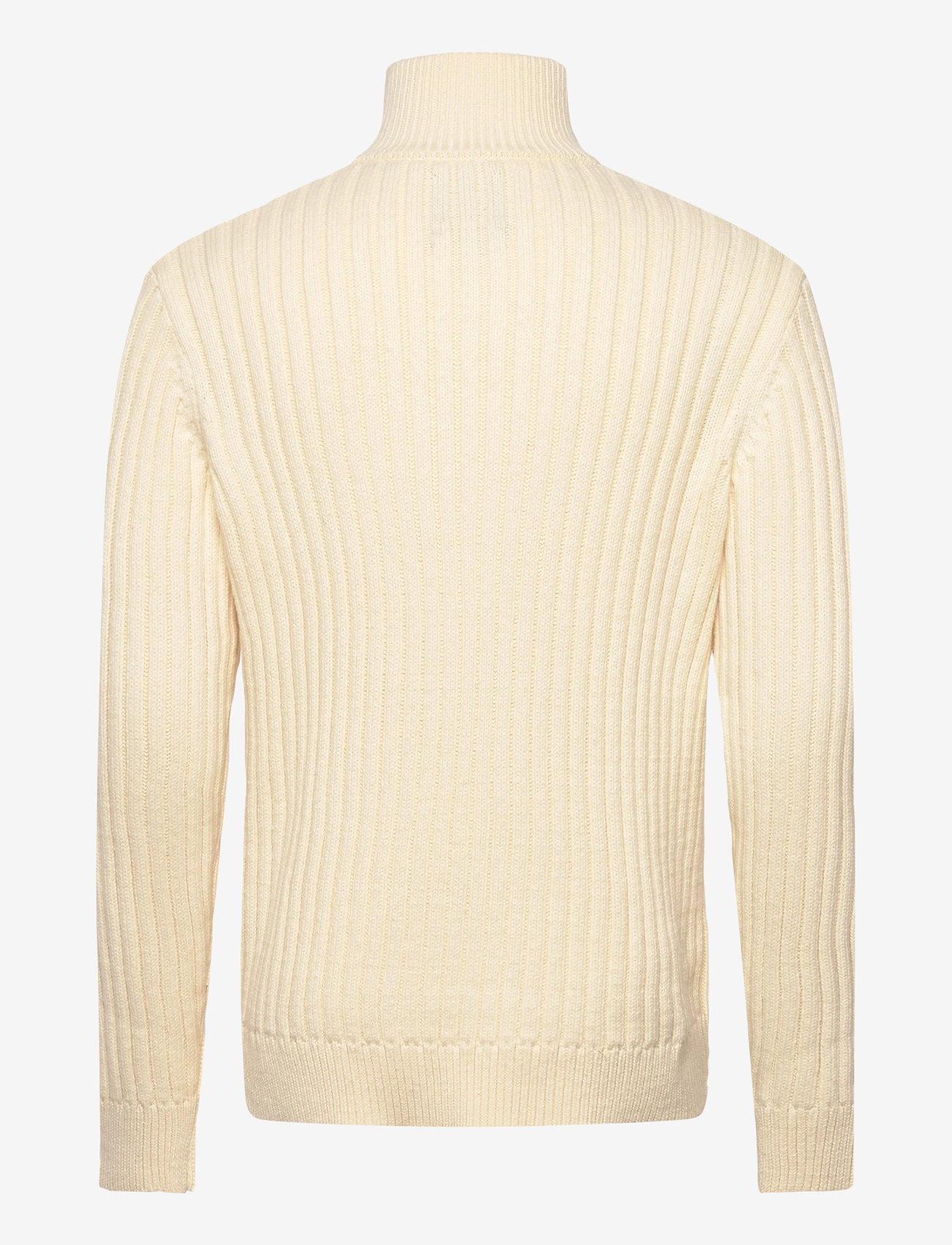 Superdry - VINTAGE RIBBED HENLEY - pullover mit halbem reißverschluss - ecru - 2