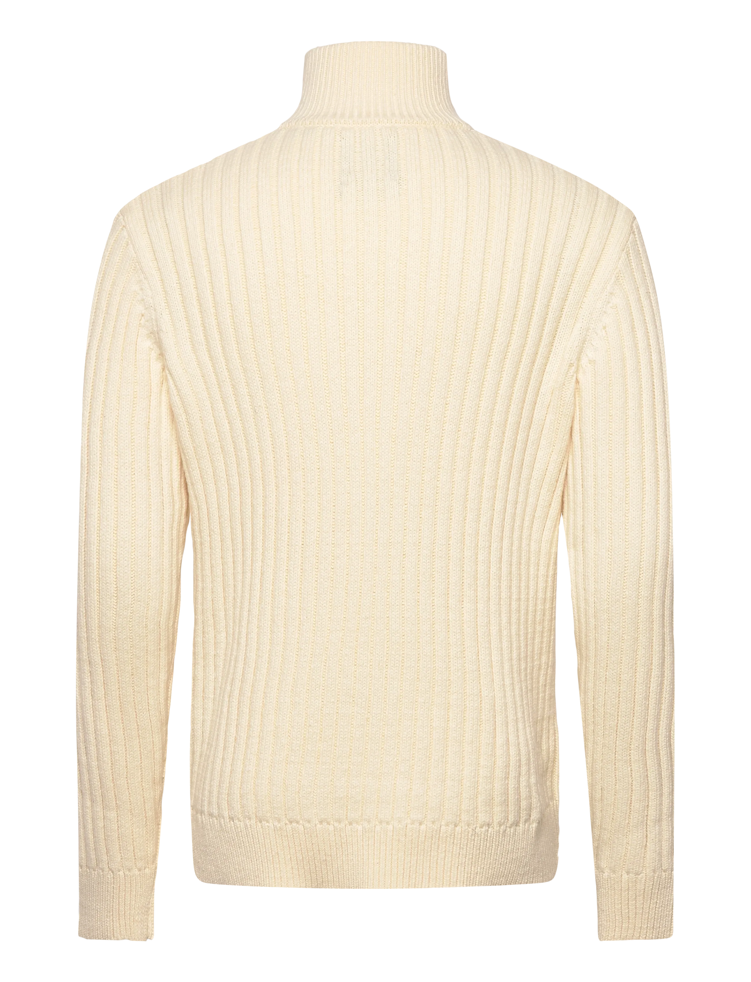Superdry - VINTAGE RIBBED HENLEY - tõmblukk-kaelusega džemprid - ecru - 2