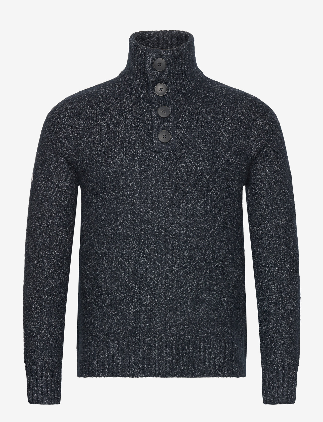 Superdry - CHUNKY BUTTON HIGH NECK JUMPER - eclipse navy - 0