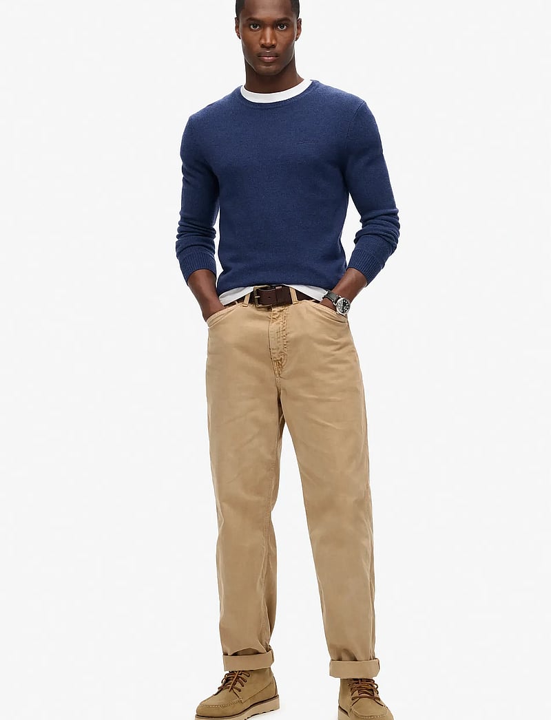 Superdry - ESSENTIAL SLIM FIT CREW JUMPER - rundhals - bright blue marl - 4