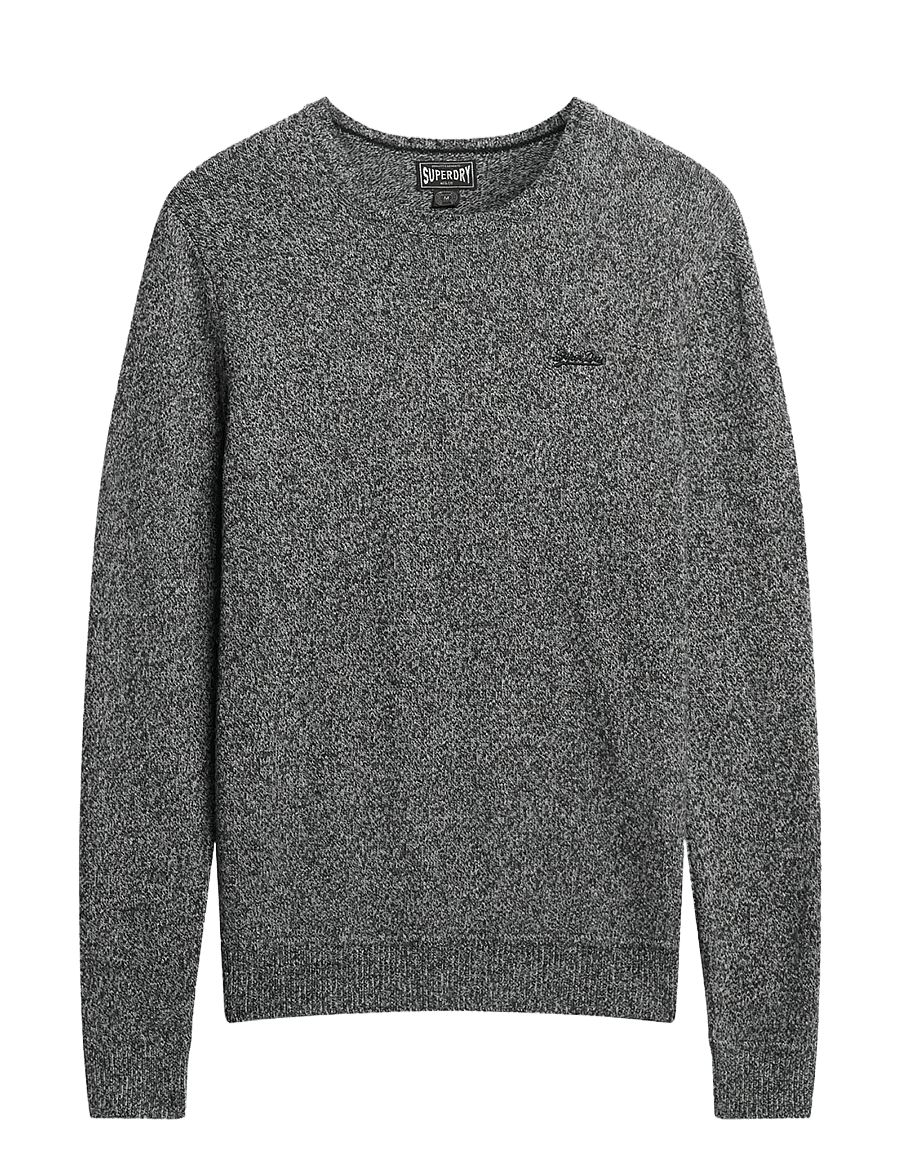 Superdry - ESSENTIAL SLIM FIT CREW JUMPER - rundhals - dark charcoal jaspe - 1