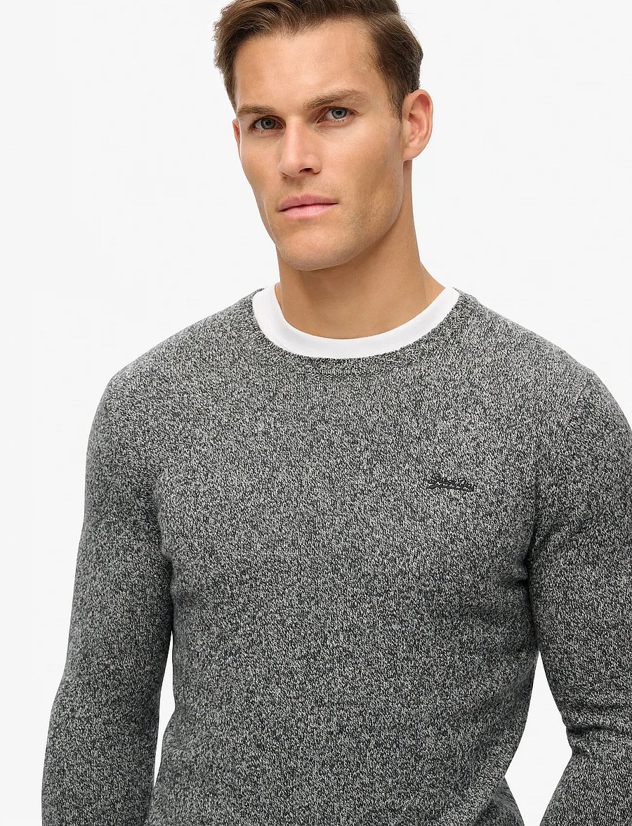 Superdry - ESSENTIAL SLIM FIT CREW JUMPER - rundhals - dark charcoal jaspe - 3
