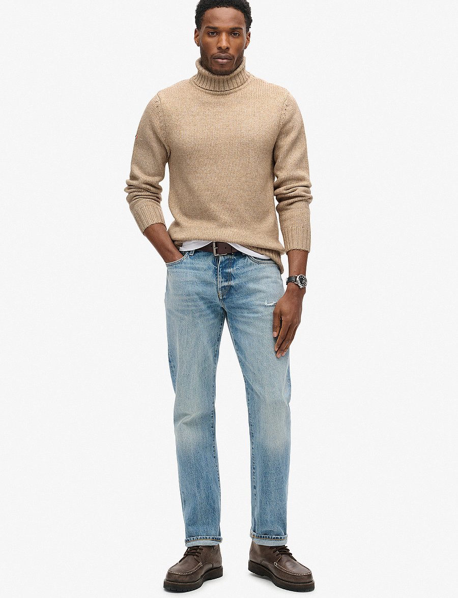 Superdry - BRUSHED ROLL NECK JUMPER - rollkragenpullover - humus beige - 3