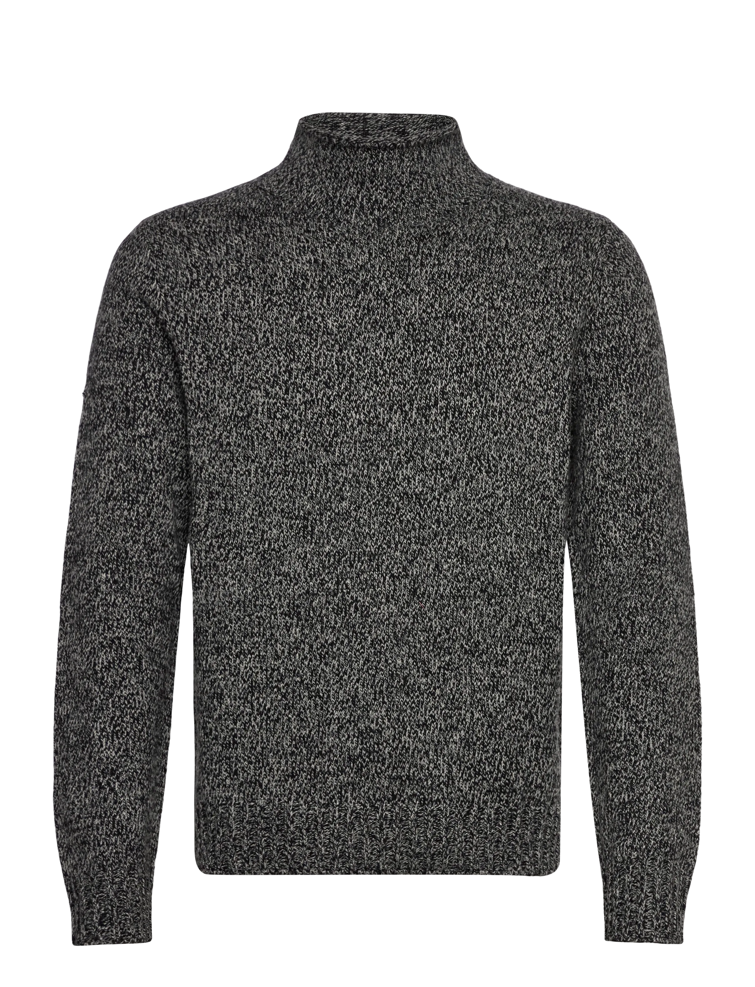 90s ROLL NECK JUMPER - BLACK MARL