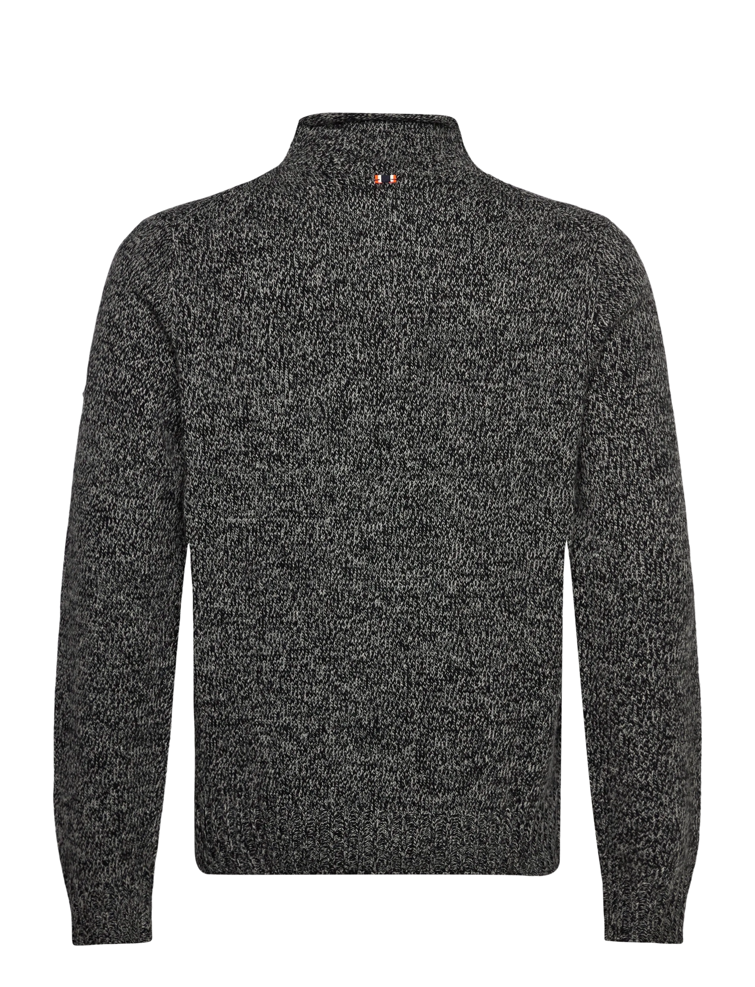 Superdry - 90s ROLL NECK JUMPER - strik - black marl - 2