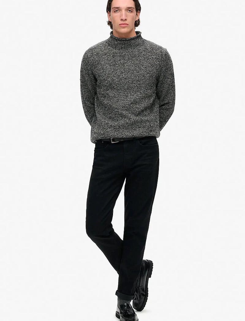 Superdry - 90s ROLL NECK JUMPER - polokrage - black marl - 4