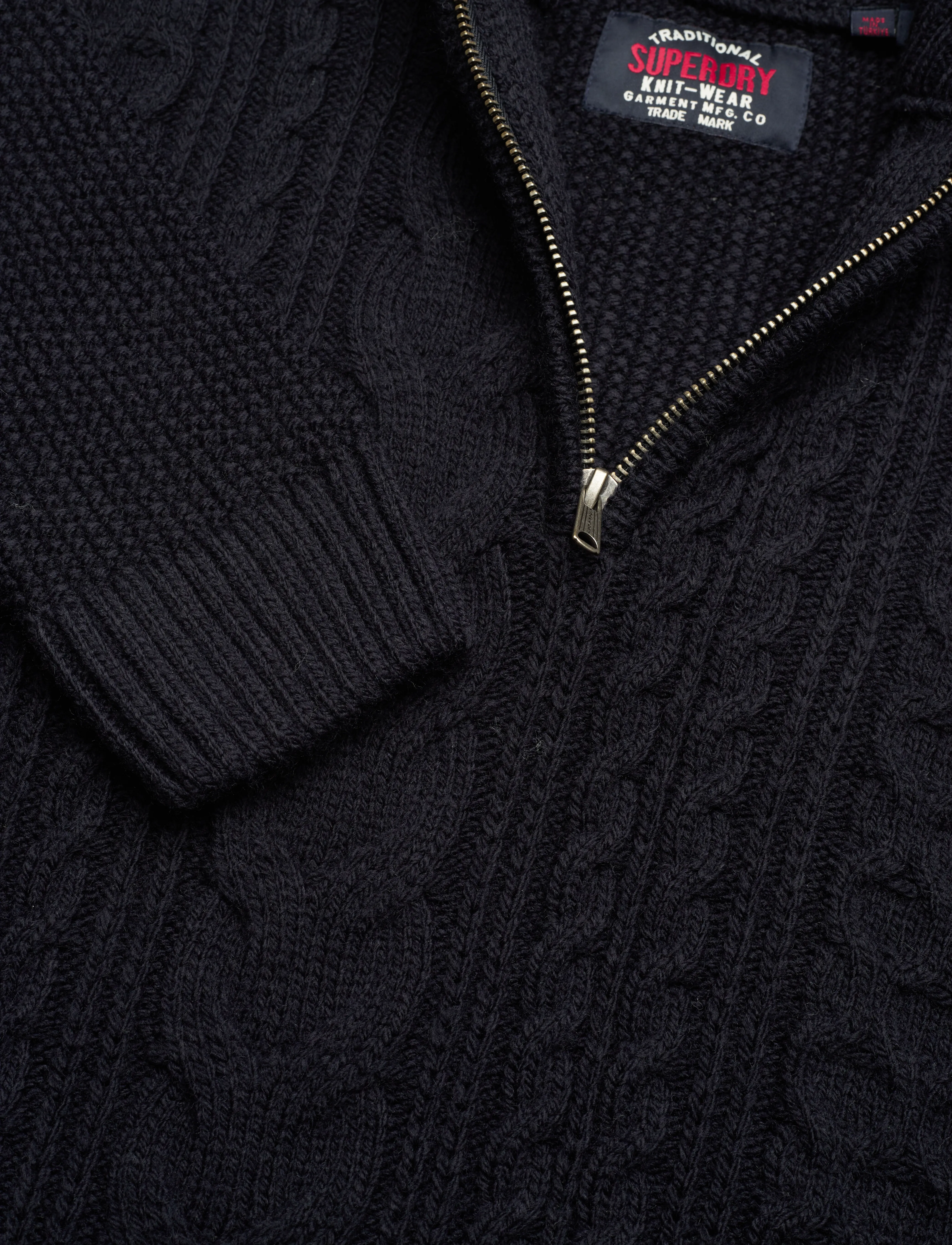 Superdry - JACOB CABLE KNIT HALF ZIP - eclipse navy - 3