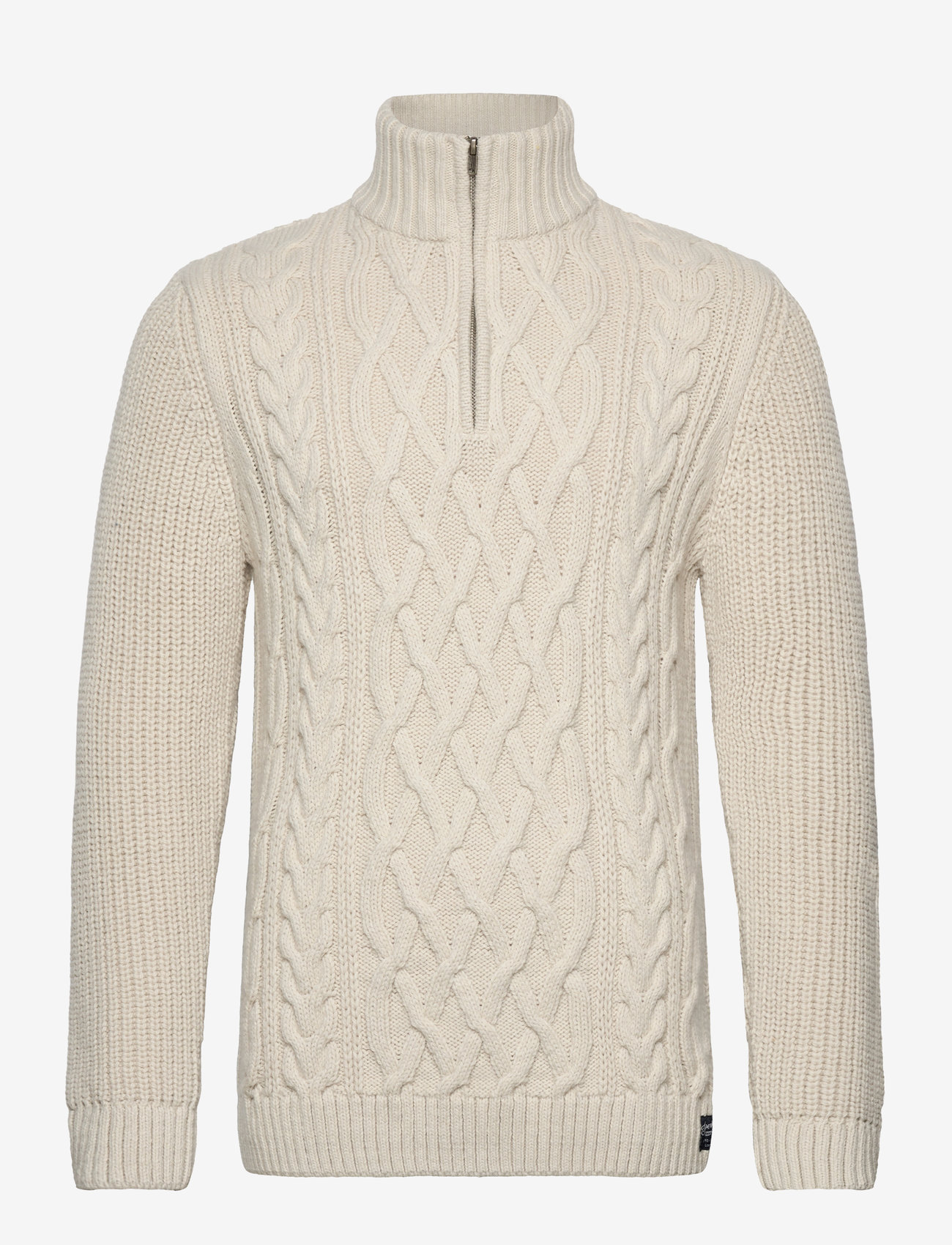 Superdry - JACOB CABLE KNIT HALF ZIP - ecru - 1