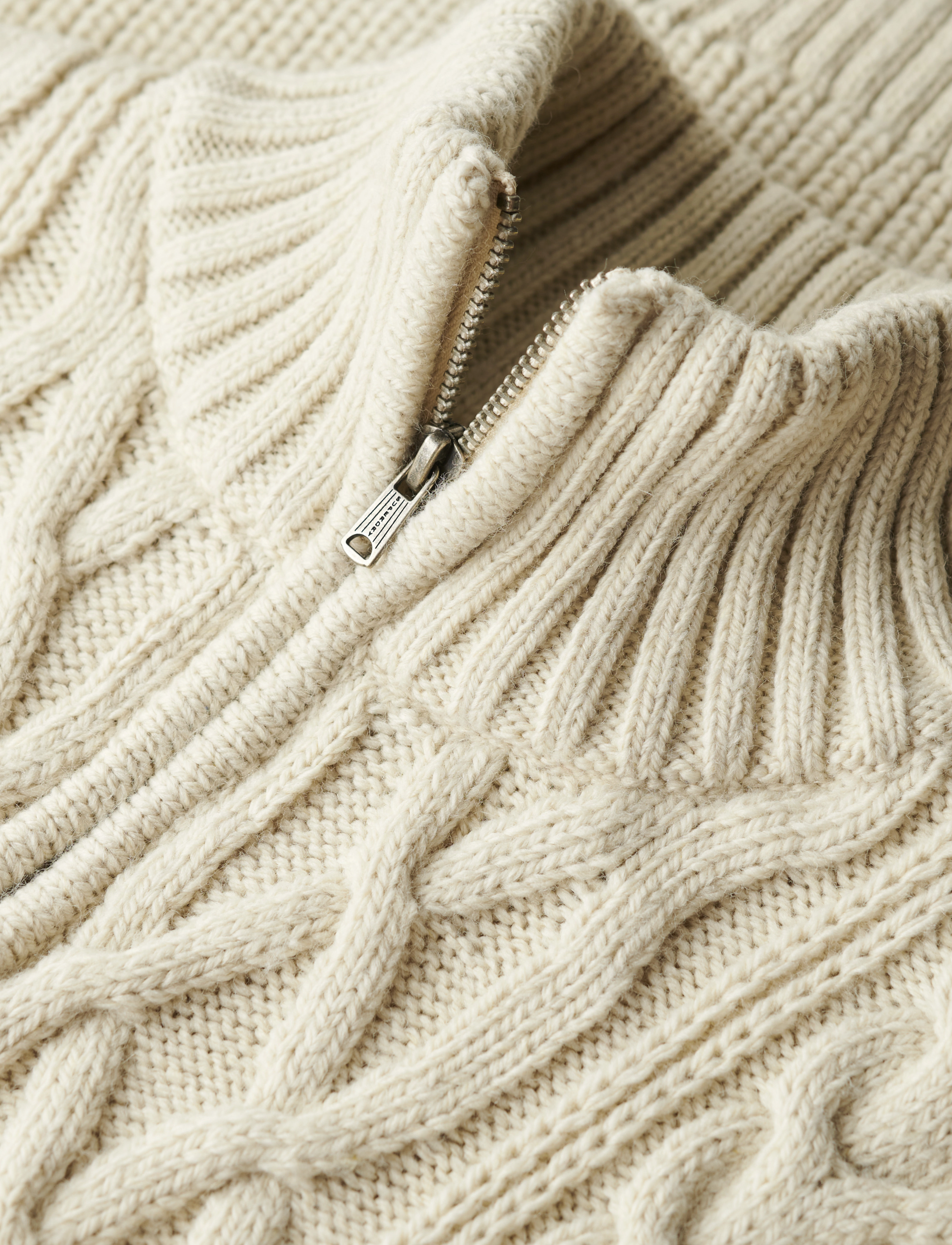 Superdry - JACOB CABLE KNIT HALF ZIP - ecru - 4