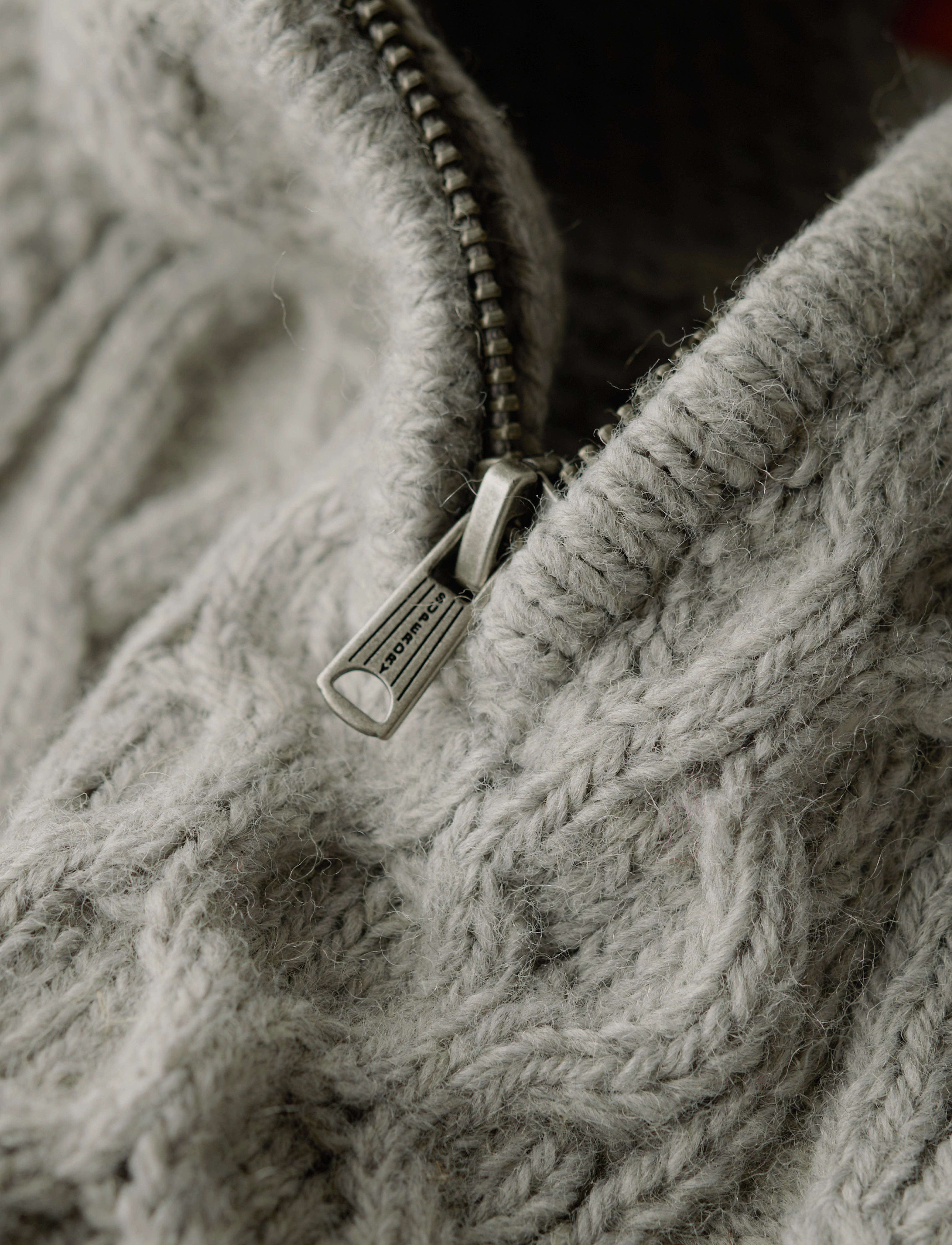 Superdry - JACOB CABLE KNIT HALF ZIP - mid grey - 5